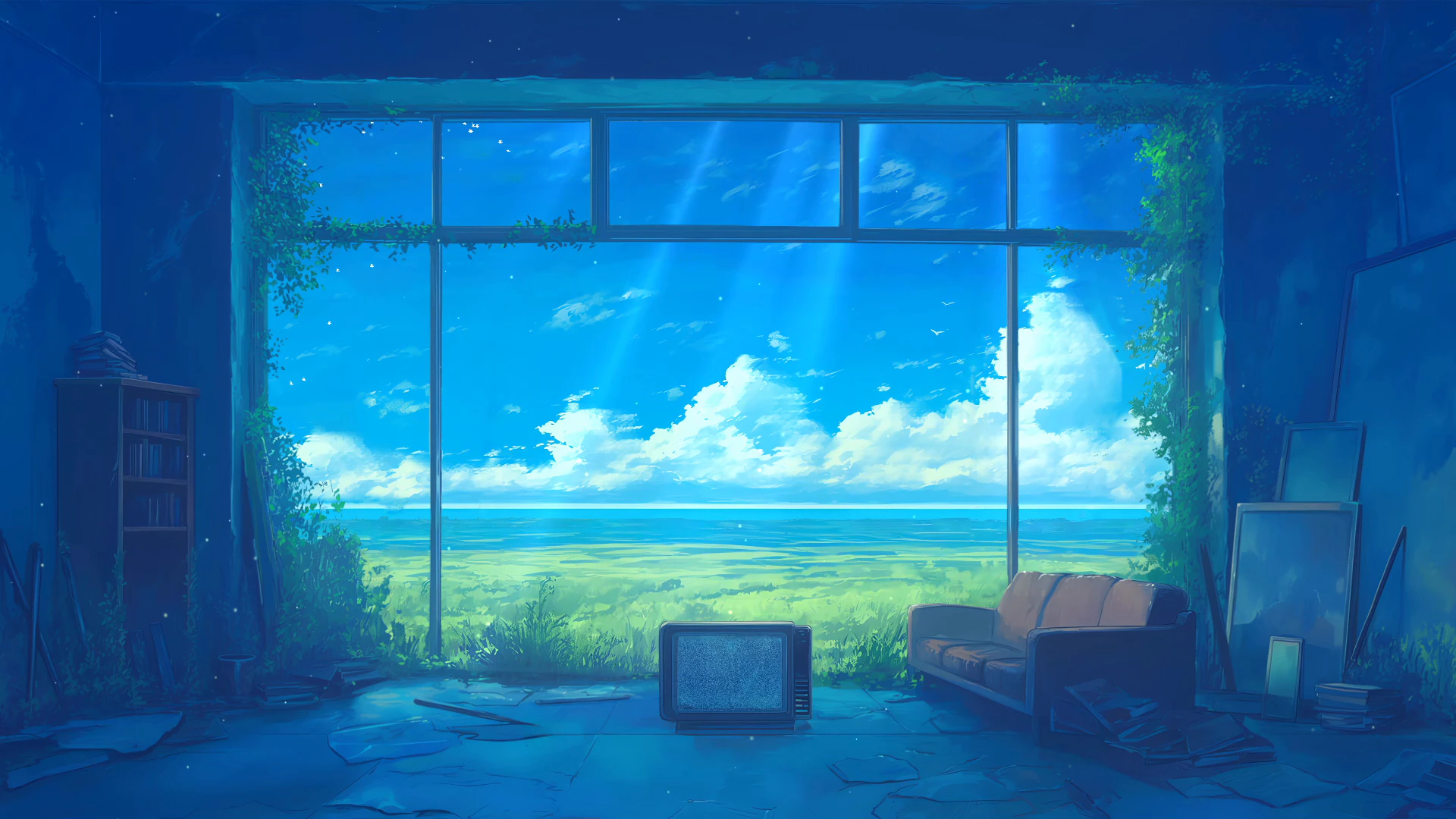 Abandoned Room with an Ocean Window