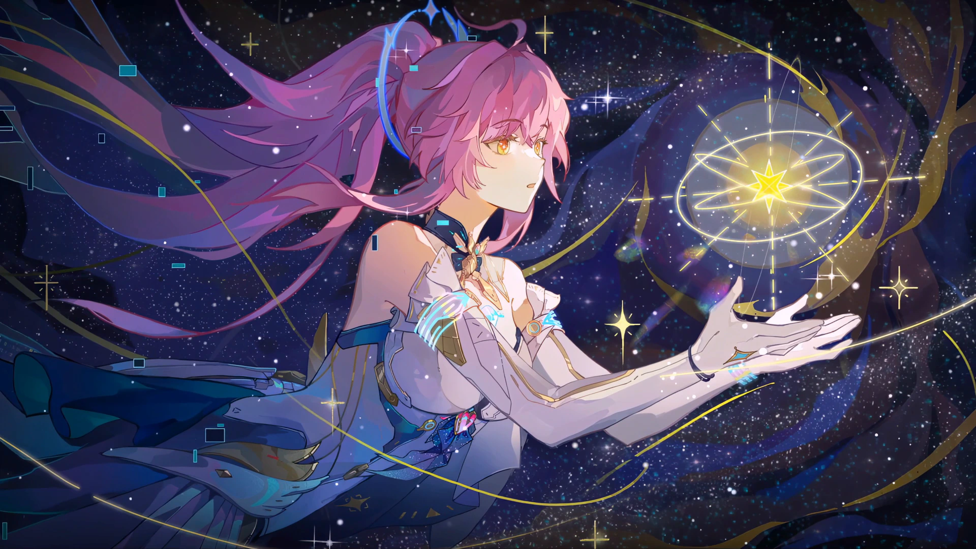 Aemeath Holding a Golden Star - Wuthering Waves