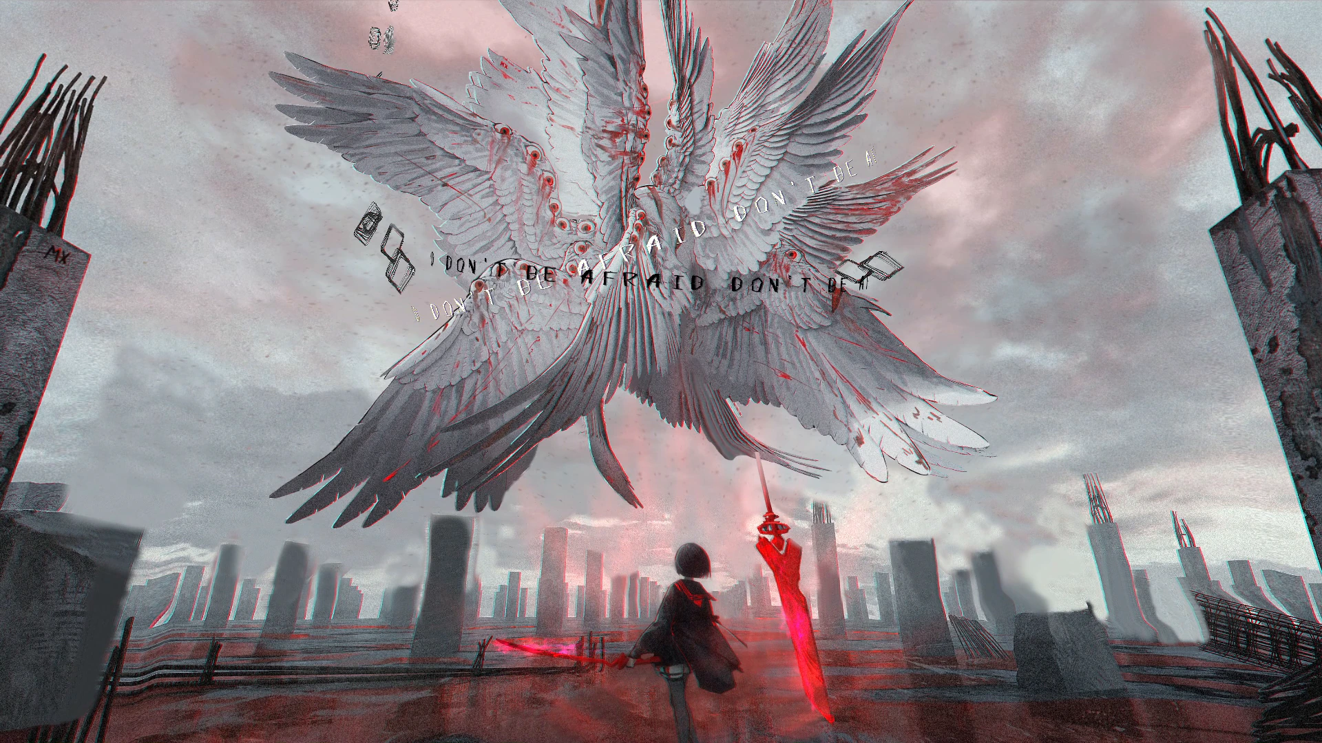 Angel of Judgement over a Ruined City