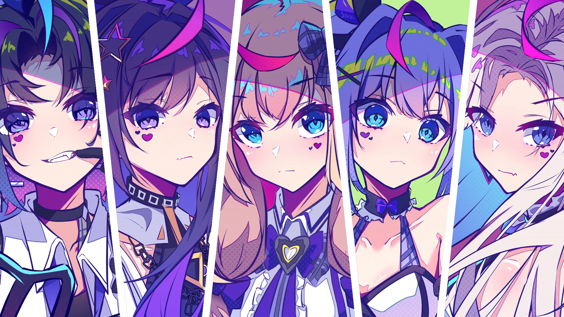 Anime Character Panel Collage