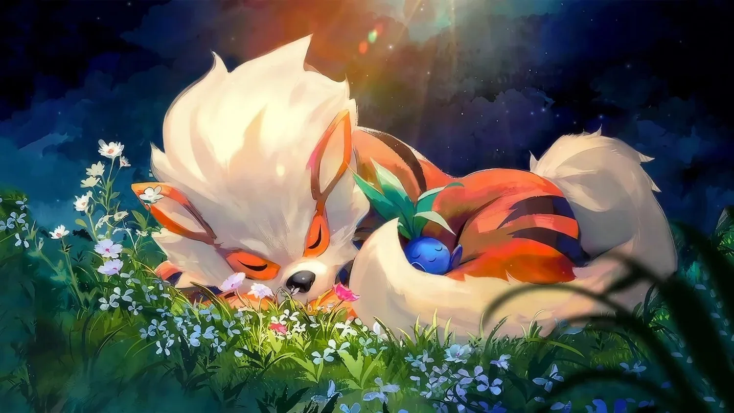 Arcanine and Oddish