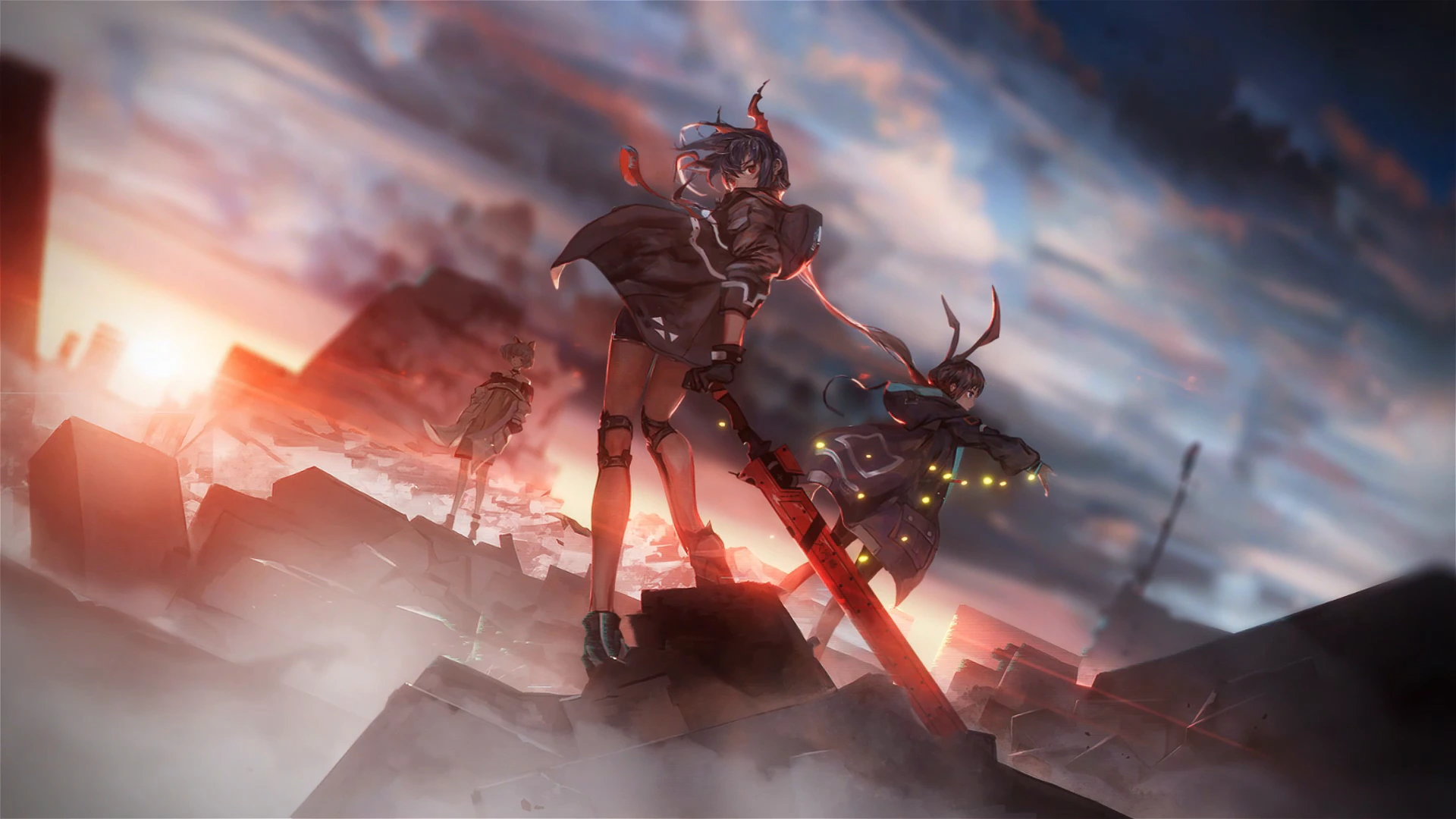 Arknights Swordswoman in Sunset Ruins