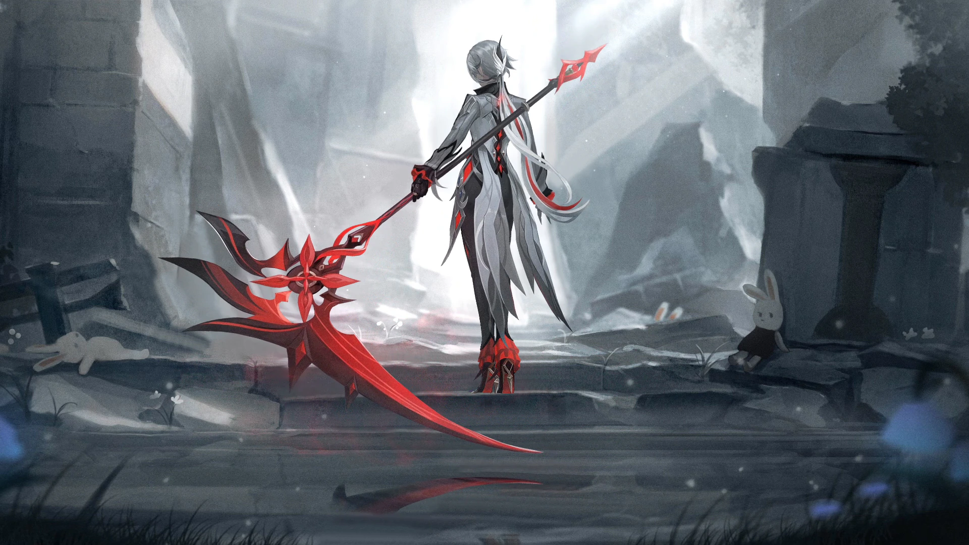 Arlecchino with a Red Scythe - Genshin Impact