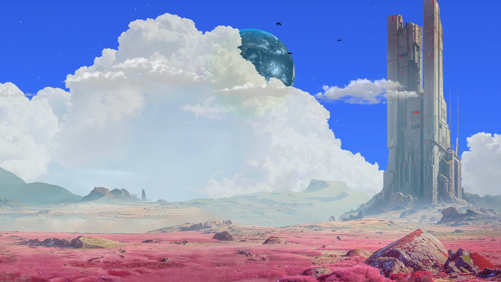 Astral Plains with a Distant Tower wallpaper preview