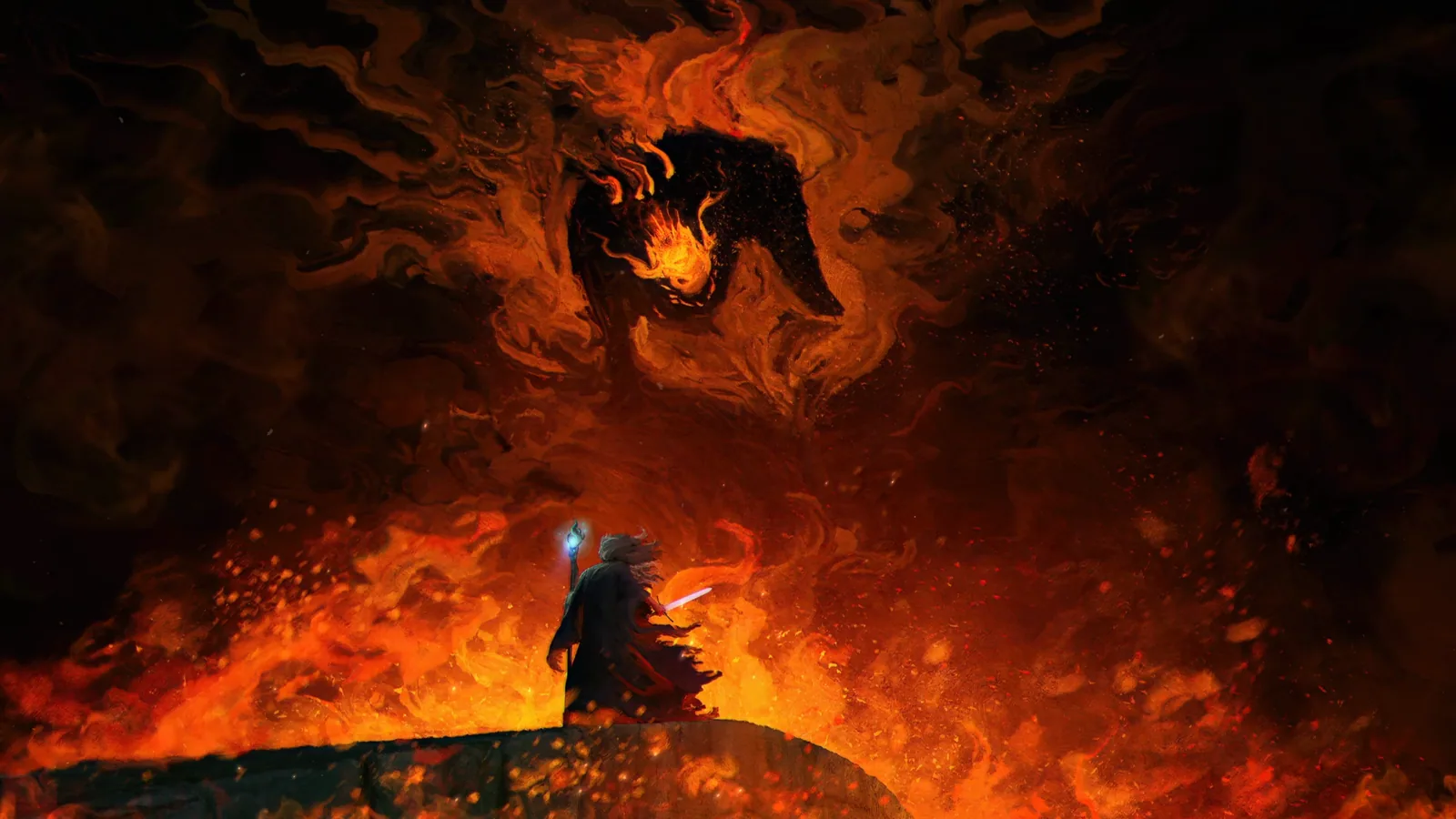 Balrog at Khazad-dum | The Lord of the Rings wallpaper preview