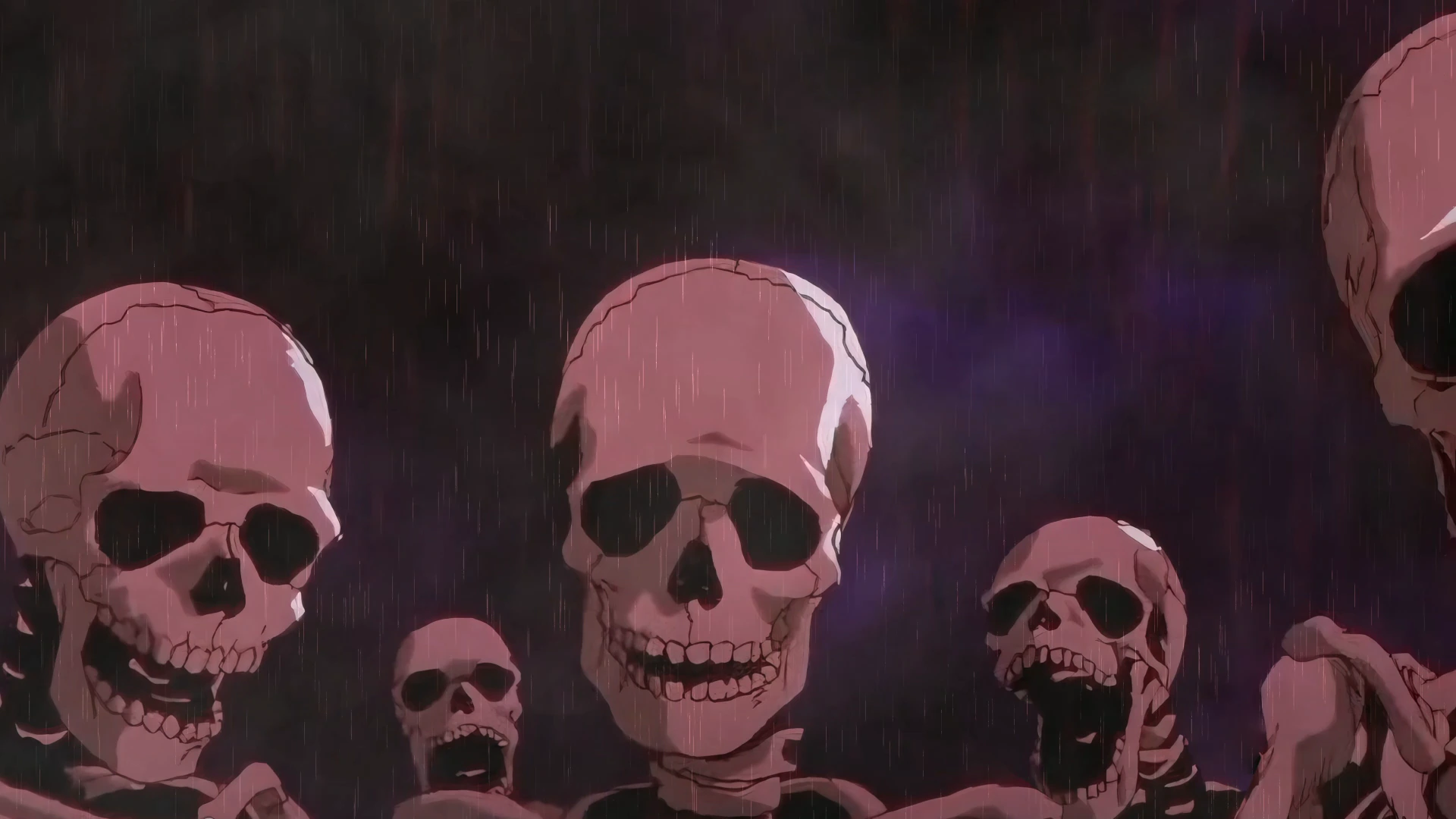 هياكل Berserk العظمية تحت المطر