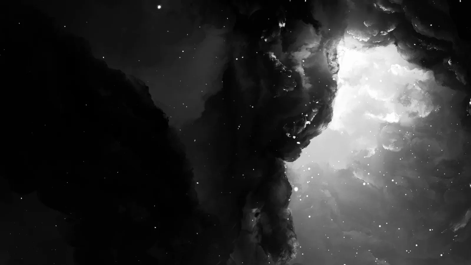 Black and White Cosmic Eclipse wallpaper preview
