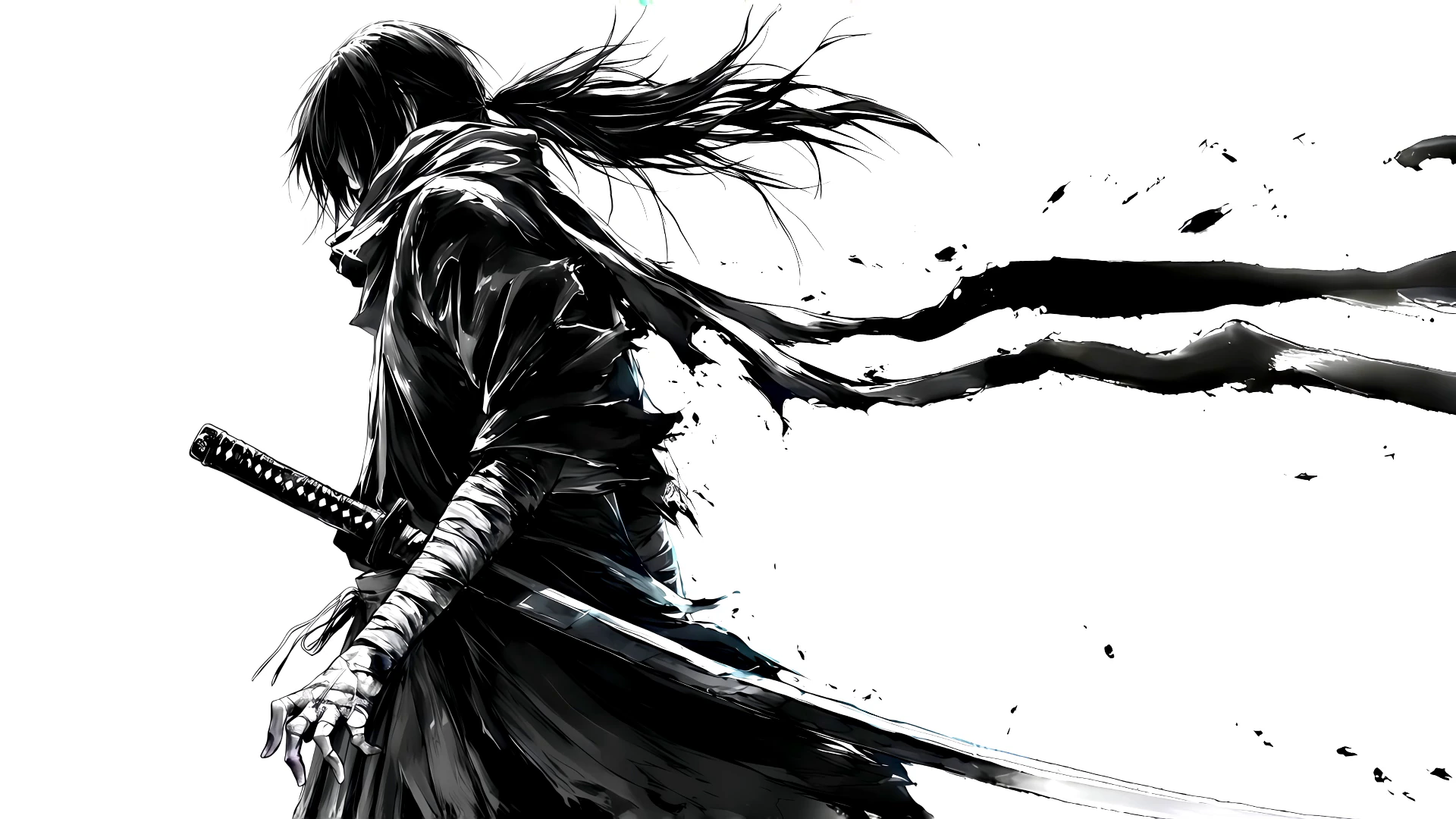Siyah Mürekkep Katana Savaşçısı