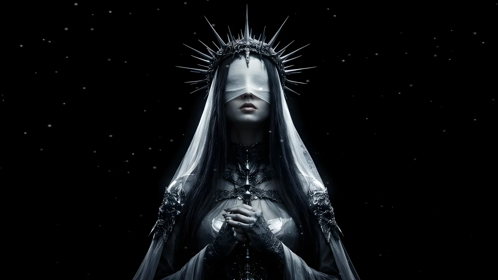 Blindfolded Dark Fantasy Woman wallpaper preview