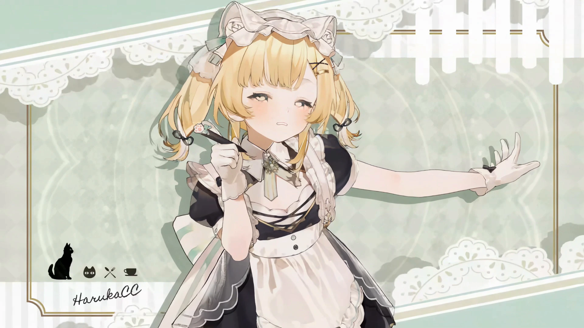 Blonde Catgirl Maid Live2D