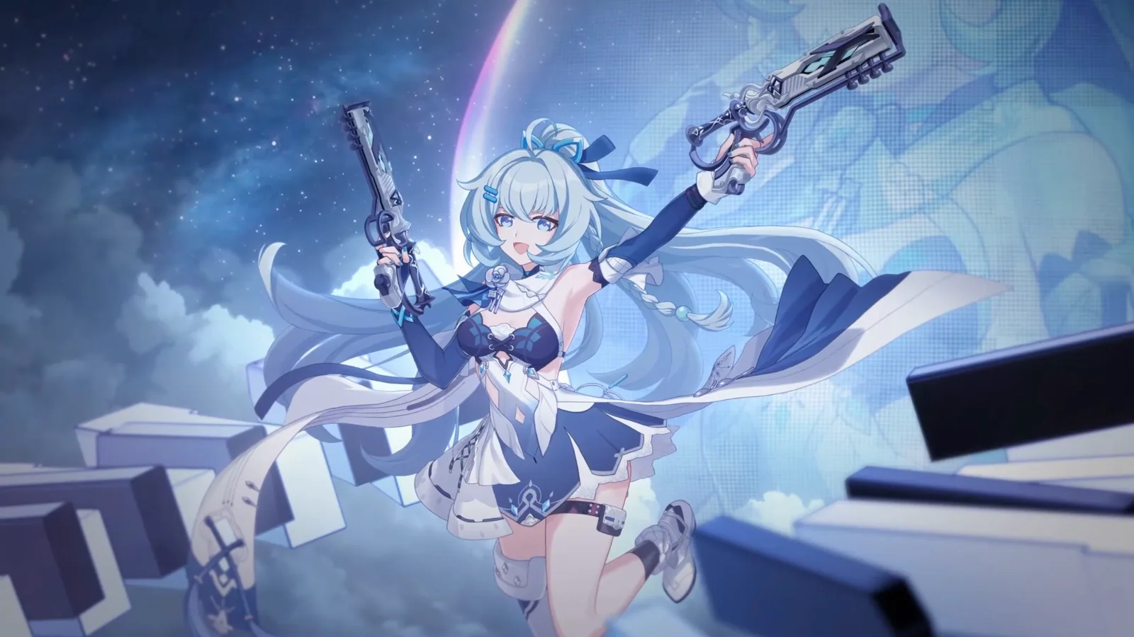 Blue-Haired Pianist in a Starry Hall - Honkai Impact 3rd