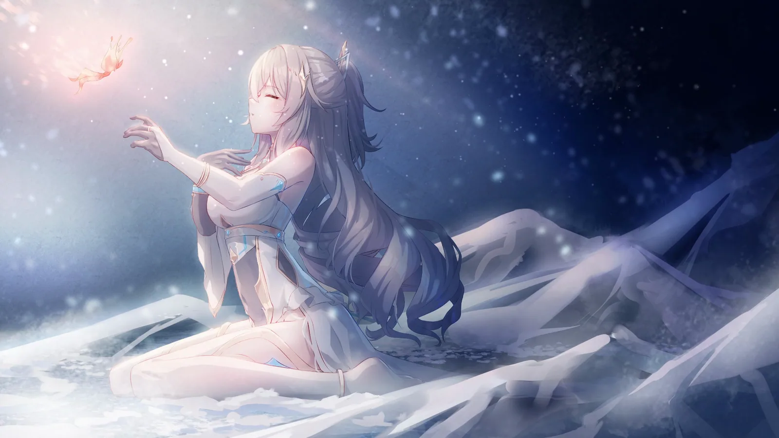 Bronya in a Moonlit Silver Gown - Honkai Impact 3rd