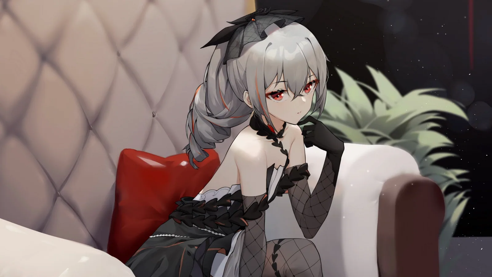 Bronya Resting in a Modern Lounge - Honkai Impact 3rd