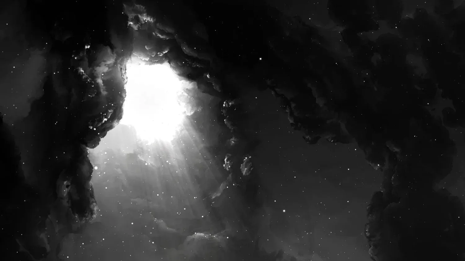 Celestial Nebula Light Rays