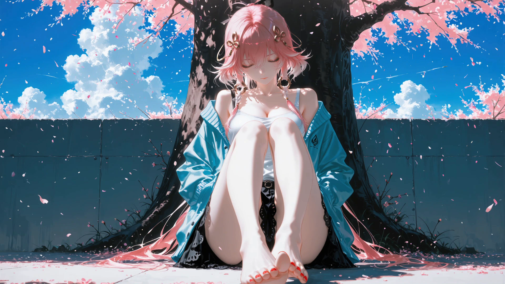Changli Beneath a Cherry Tree - Wuthering Waves