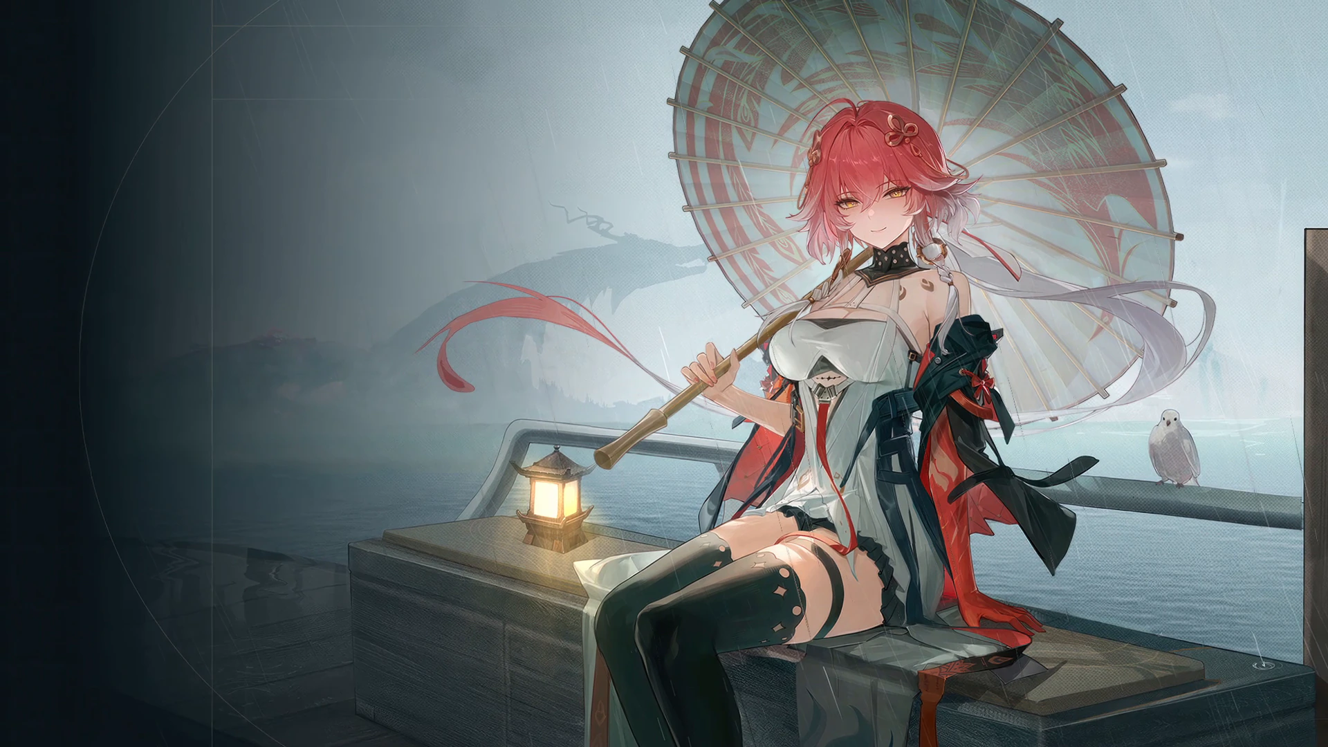 Changli with a Parasol by the Sea - Wuthering Waves