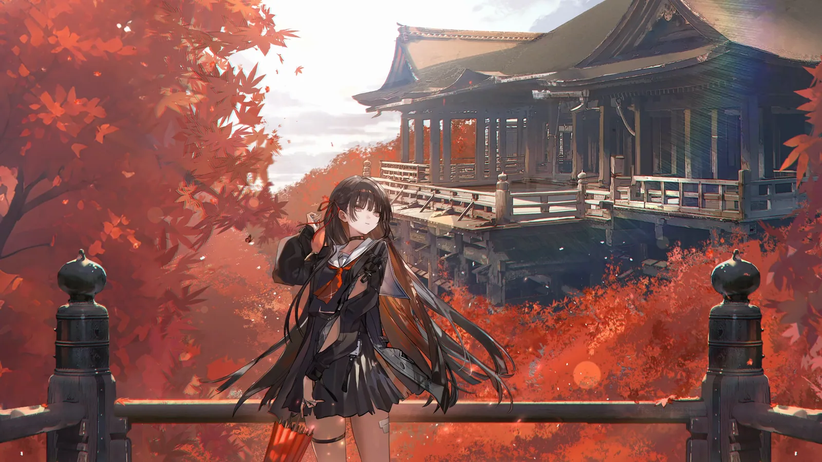 Chisa at an Autumn Temple | Wuthering Waves