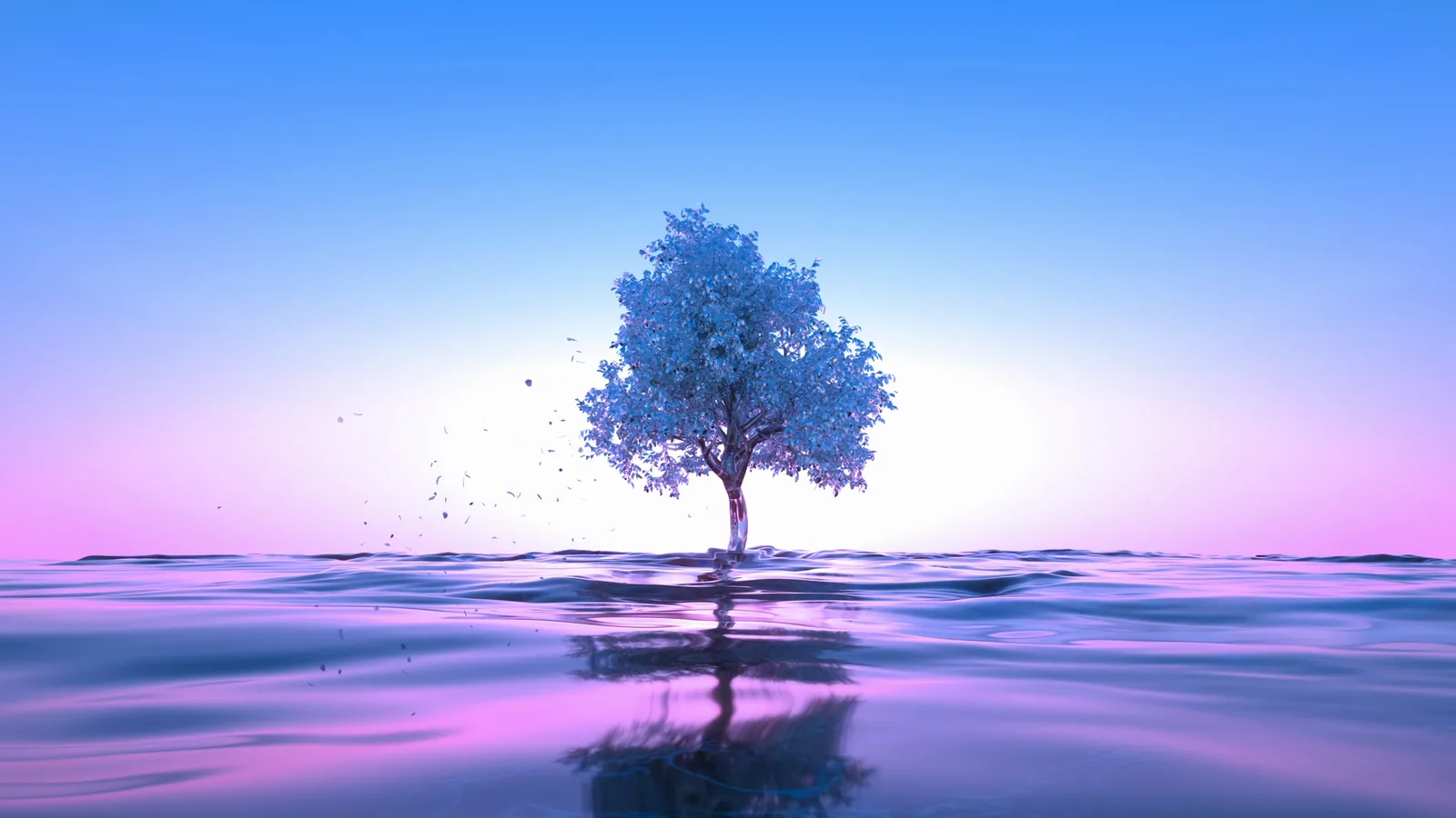 Chrome Tree Reflection wallpaper preview