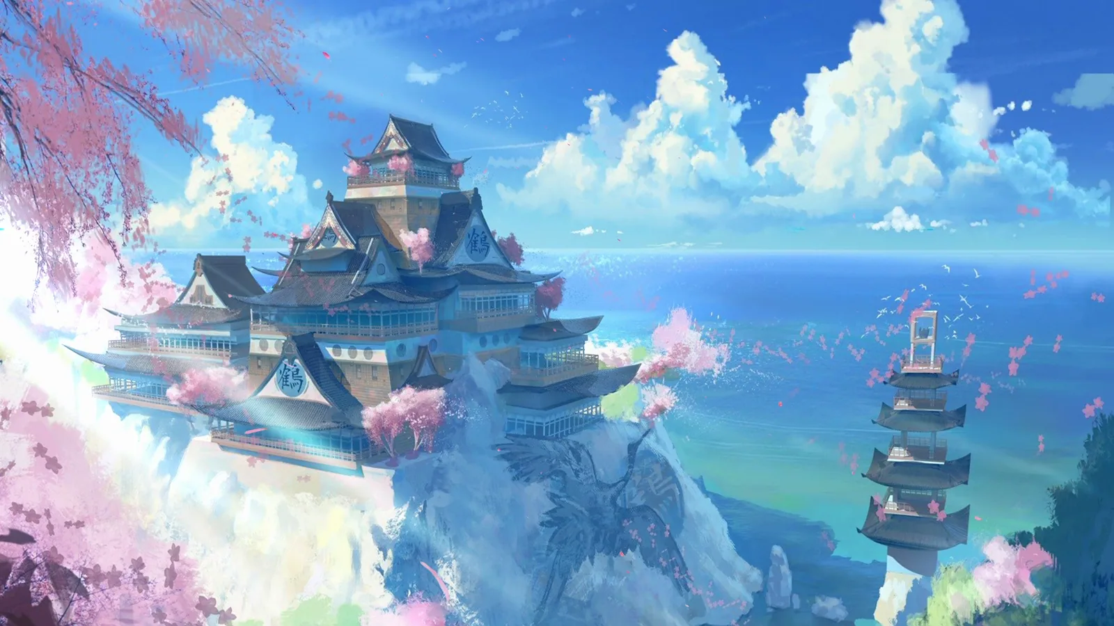 Coastal Japanese Temple City