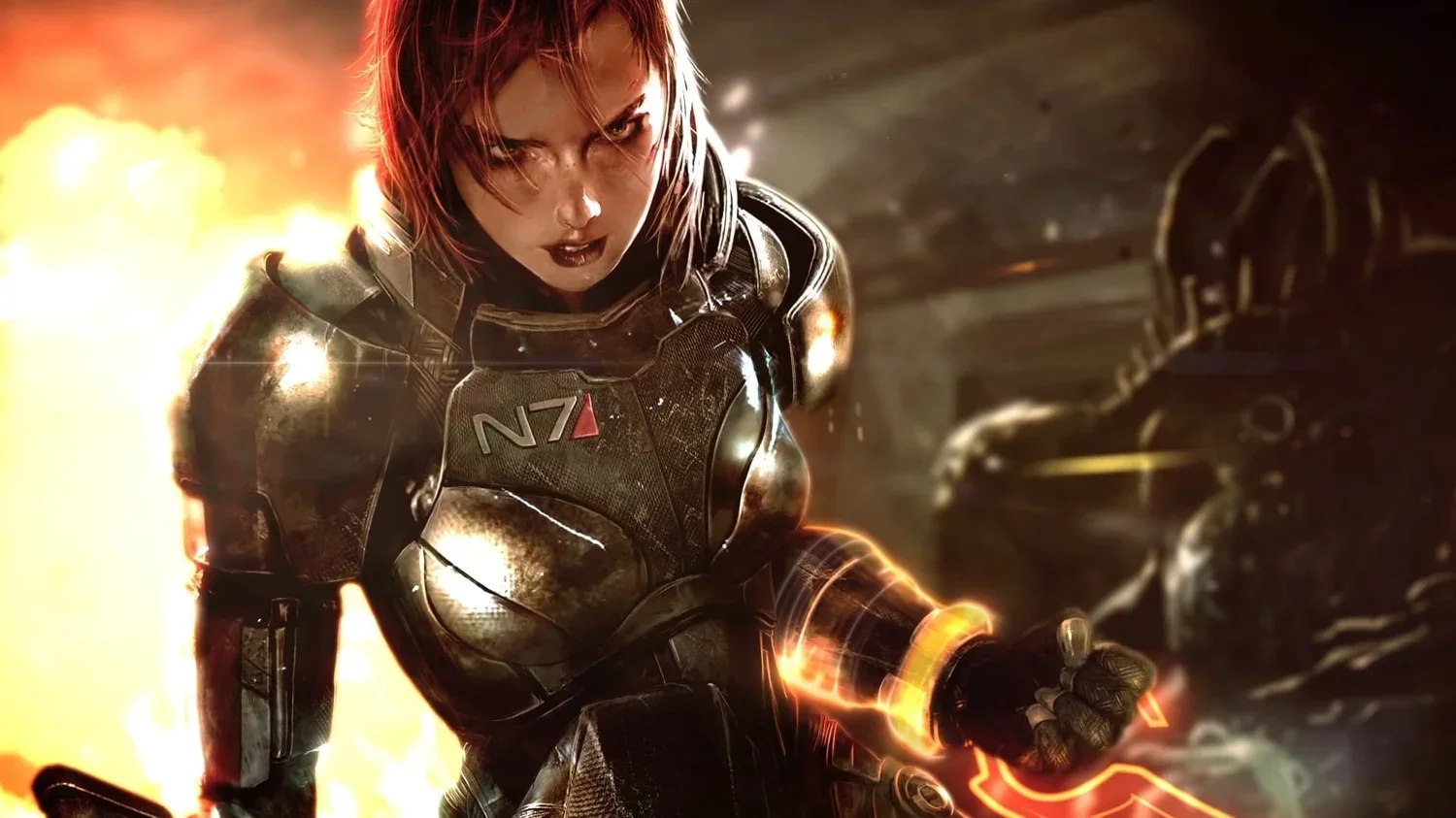 Commander Shepard in Battle wallpaper preview