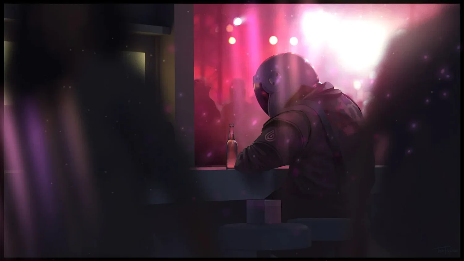 Cosmic Loner Astronaut Bar wallpaper preview