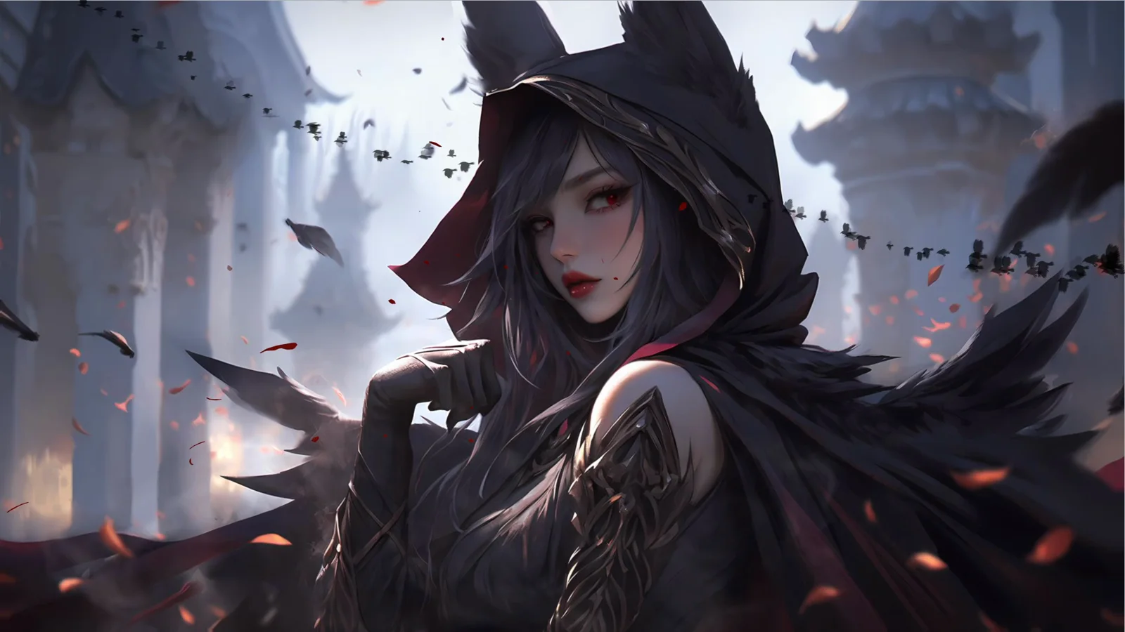 Coven Xayah with Dark Feathers wallpaper preview