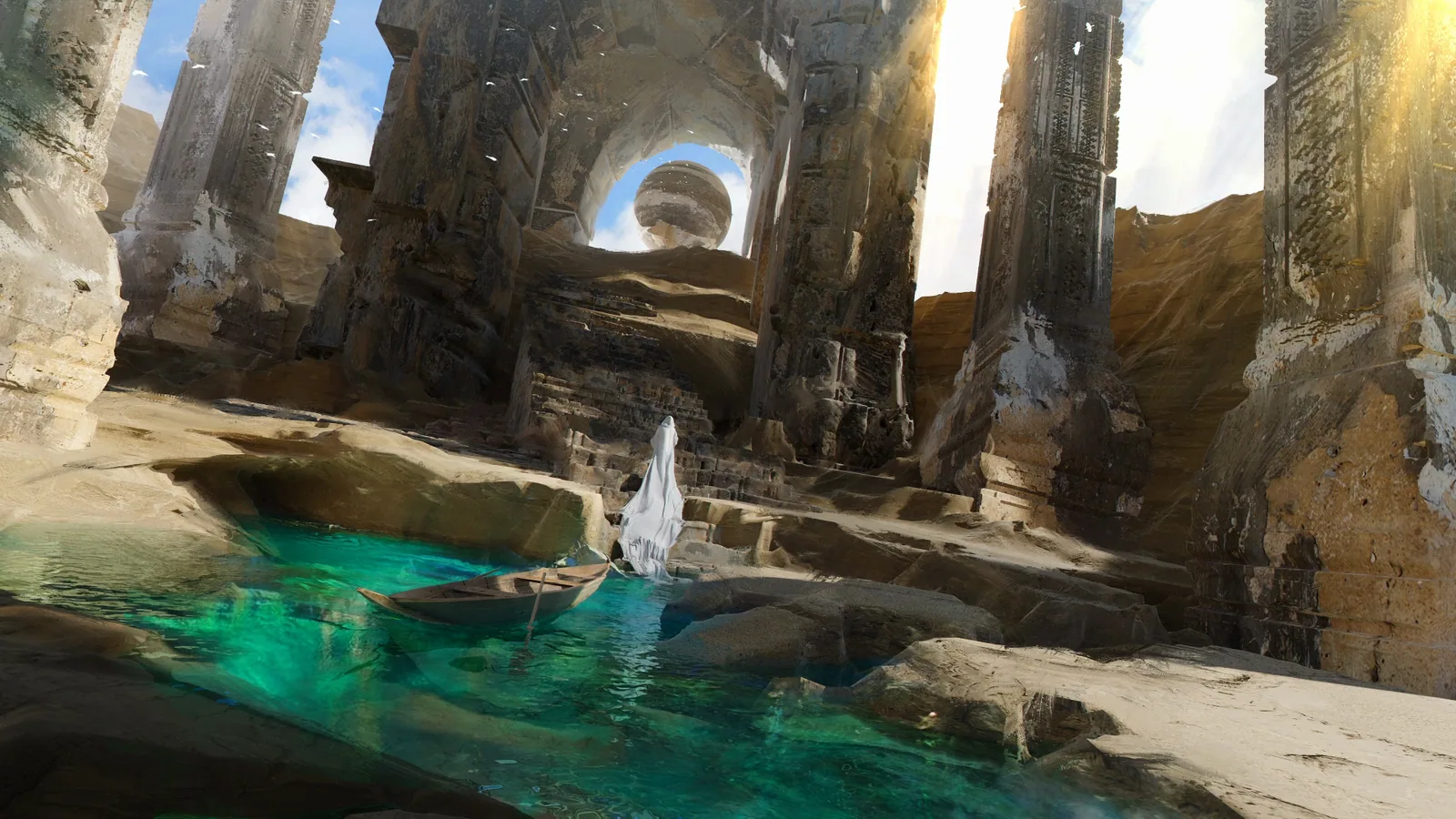 Desert Temple Oasis