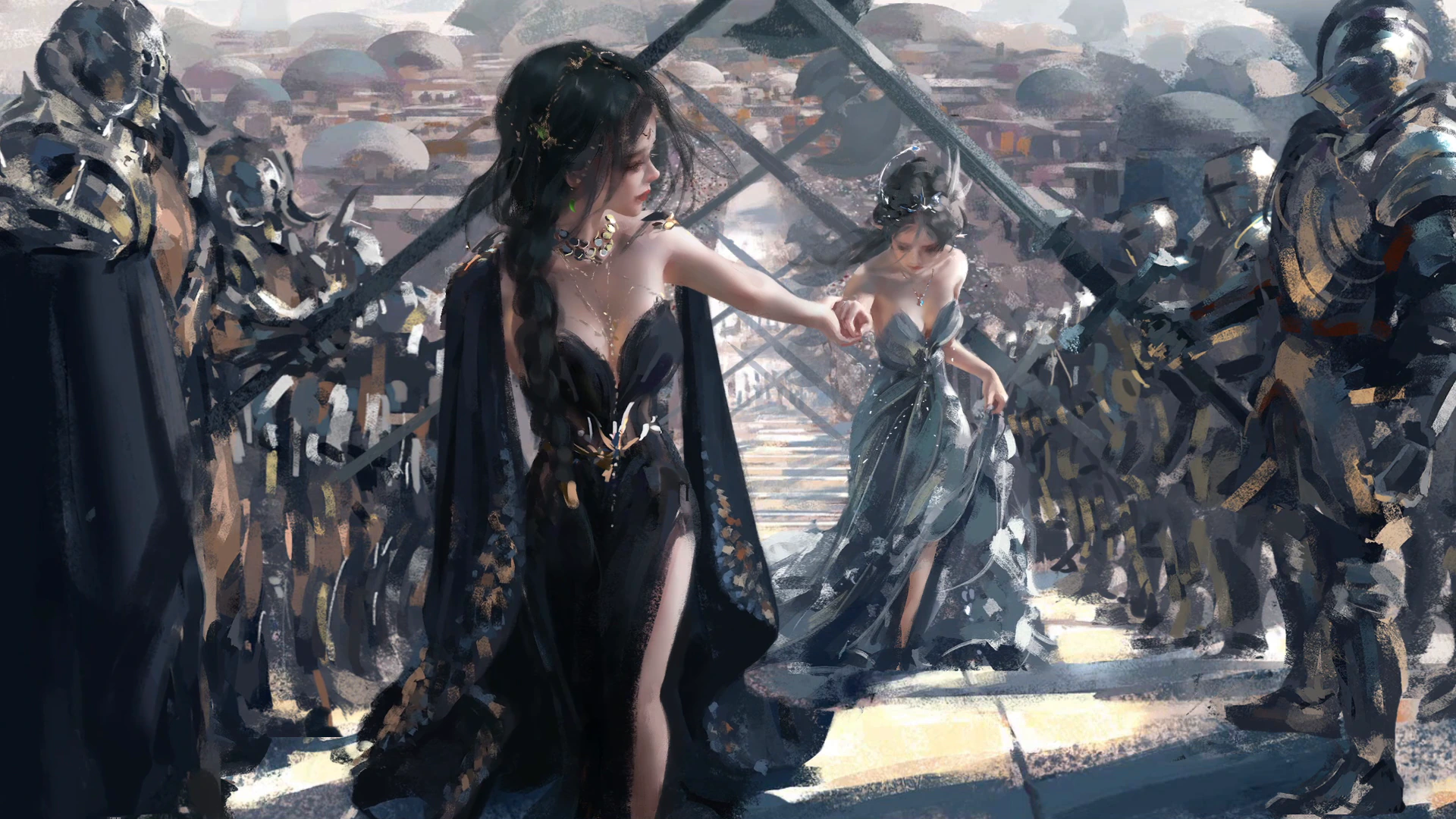Distant Visitor by WLOP with a Fantasy Army