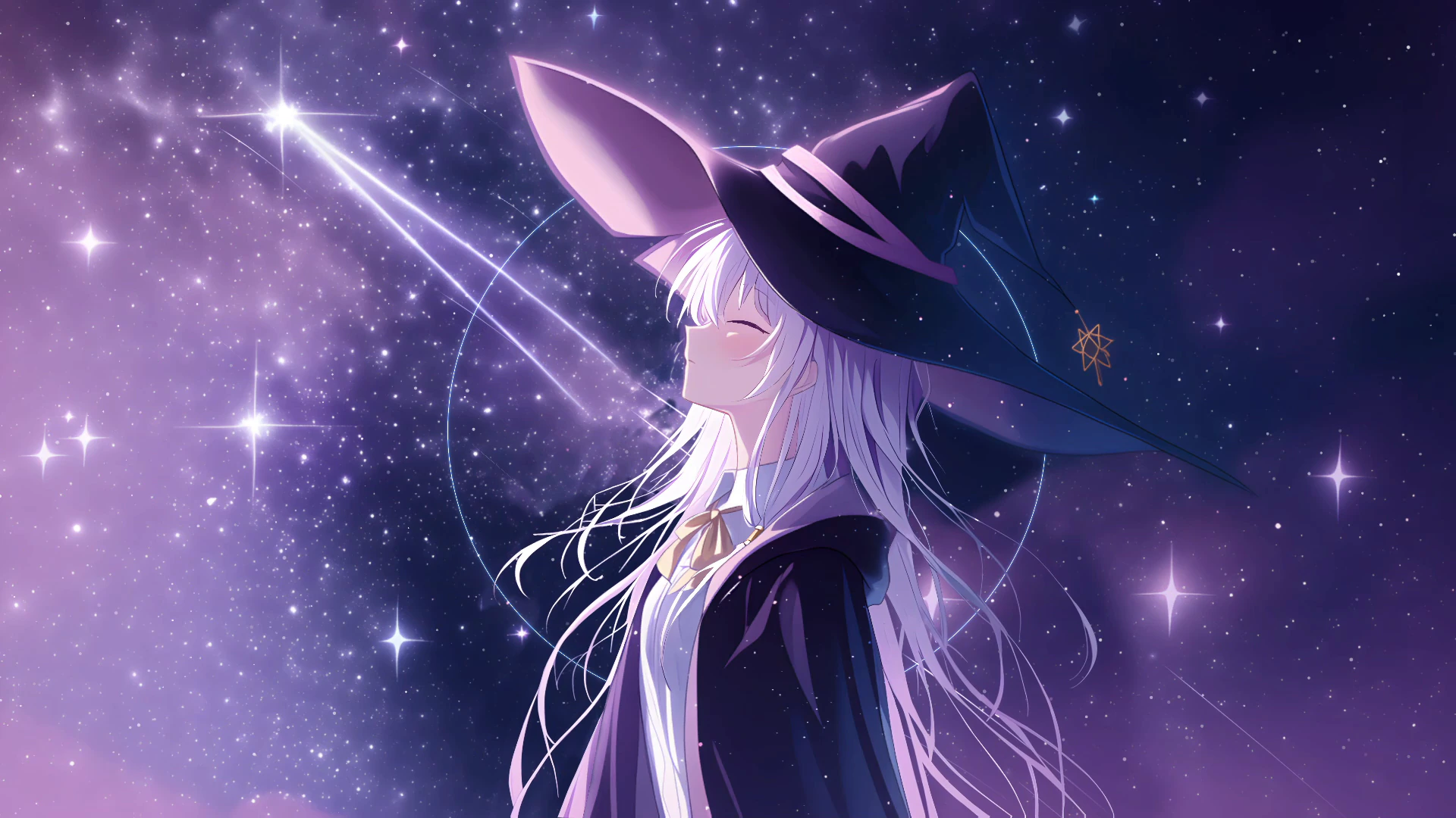 Elaina Listening to the Stars - Wandering Witch