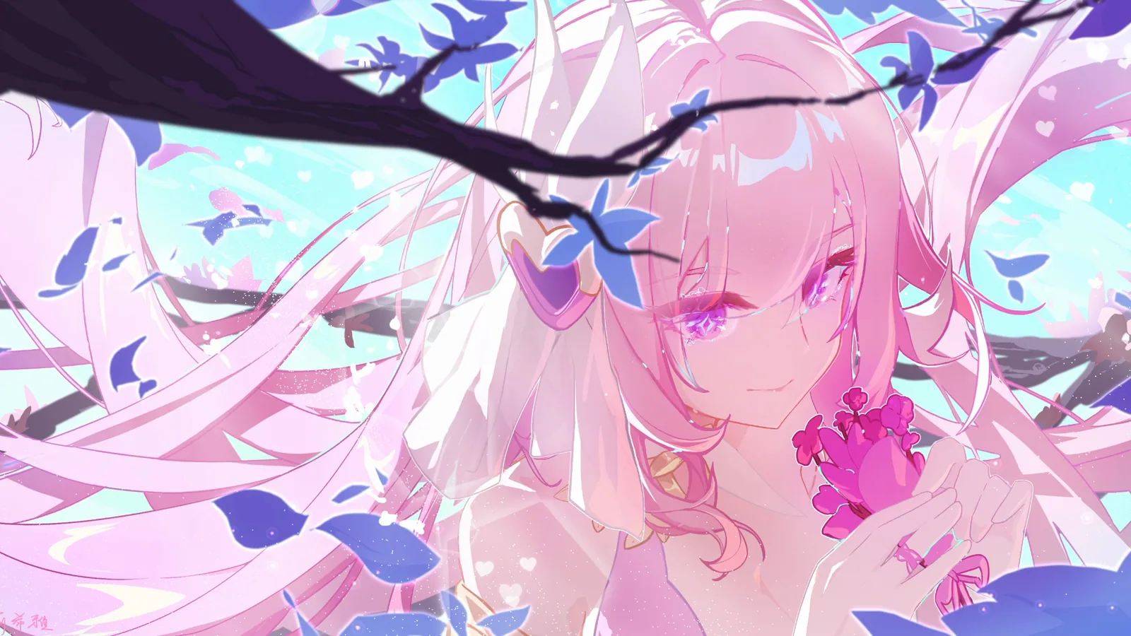 Elysia Beneath Pink Blossoms - Honkai Impact 3rd