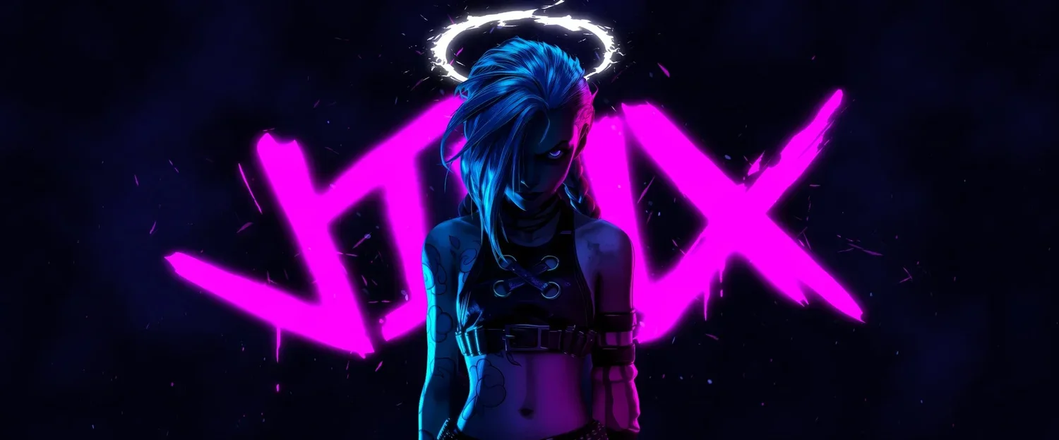 Ender Jinx Neon | Arcane wallpaper preview