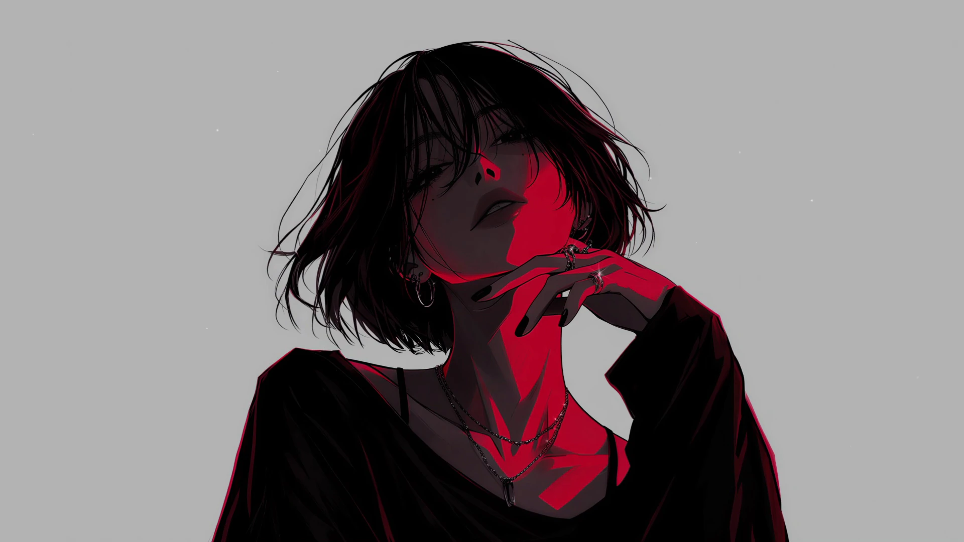 Evelyn Red Shadow Portrait