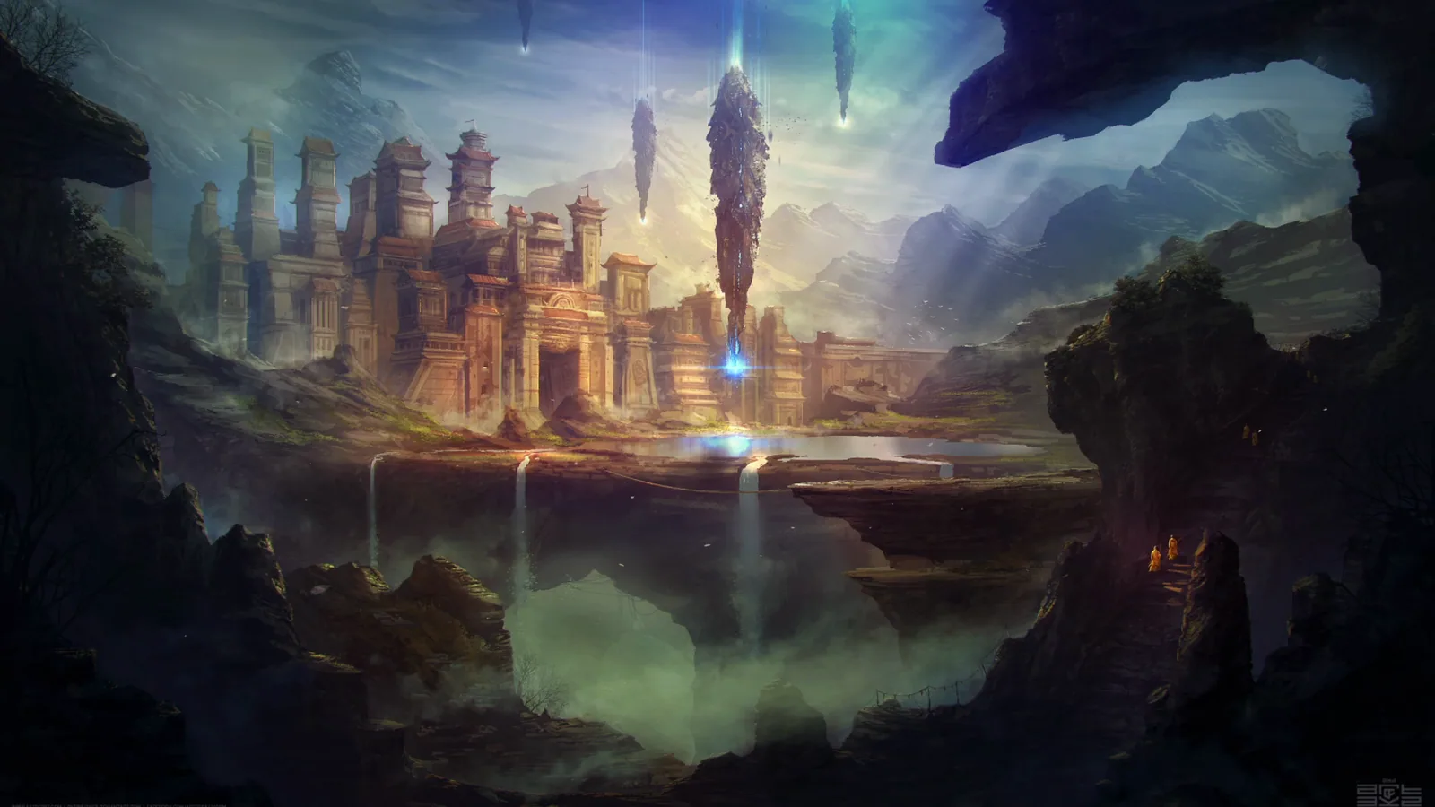 Floating Fantasy Temple