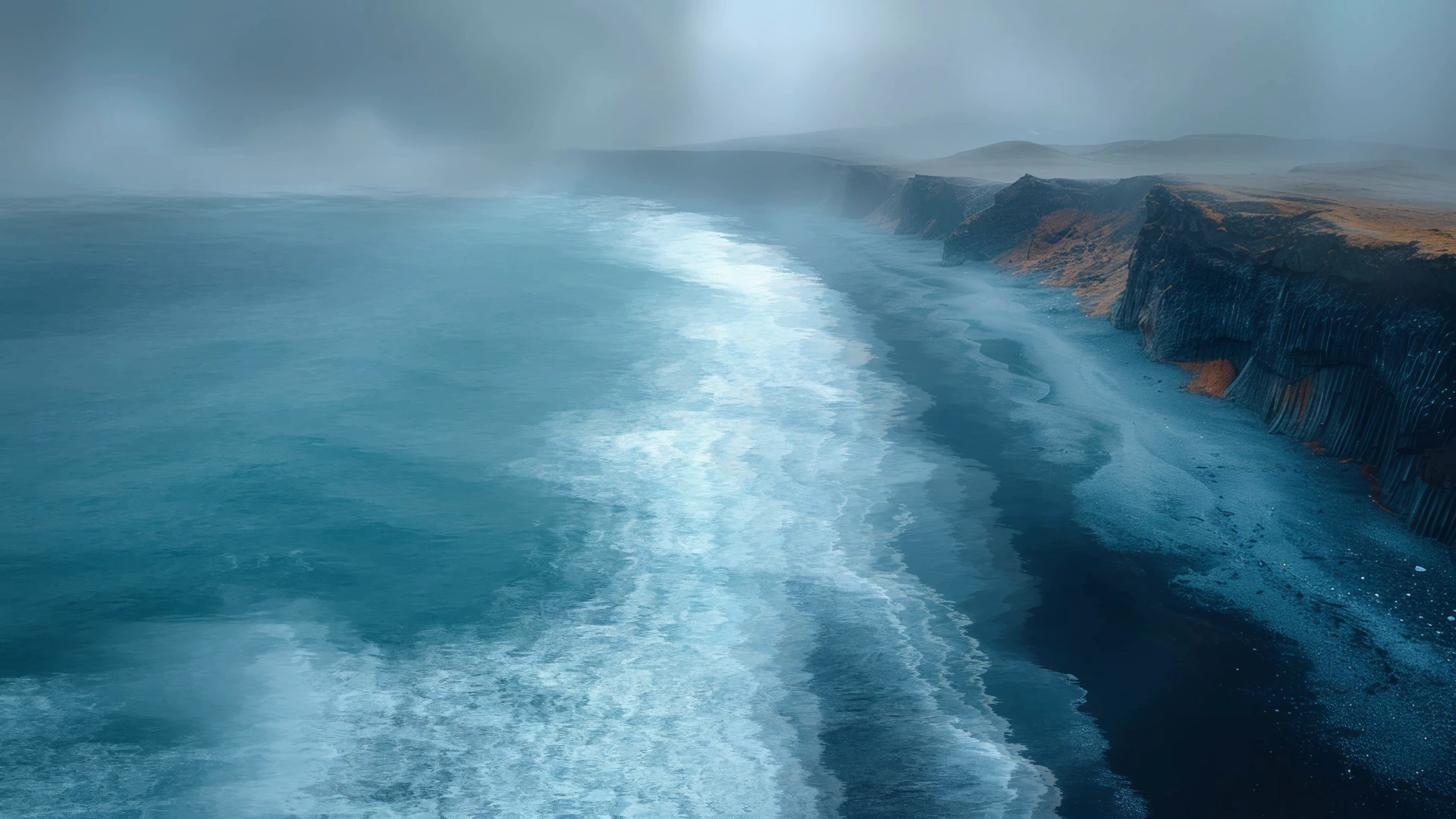 Foggy Black Sand Beach on Thursday