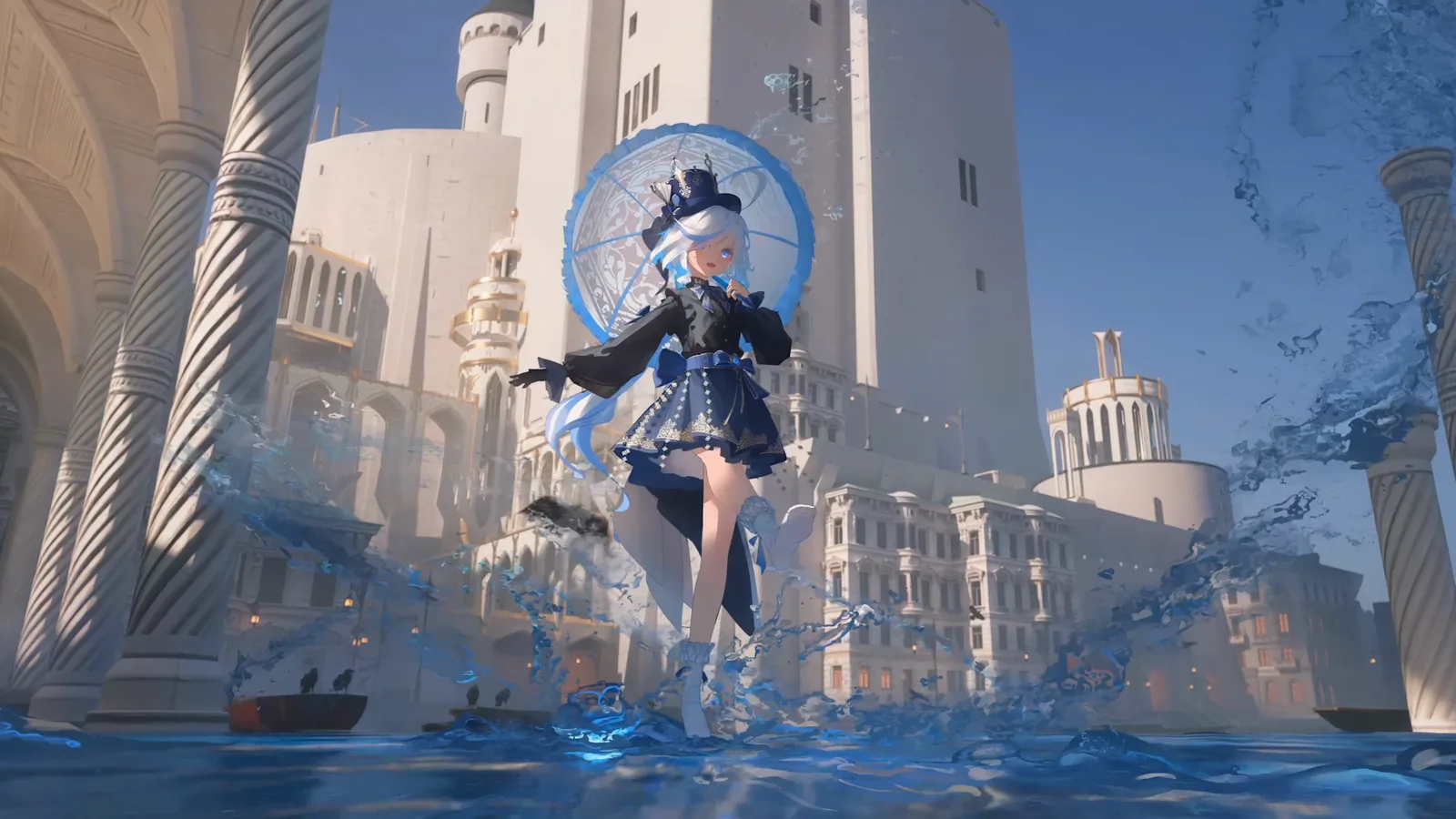 Furina in a Flooded Stone City - Genshin Impact