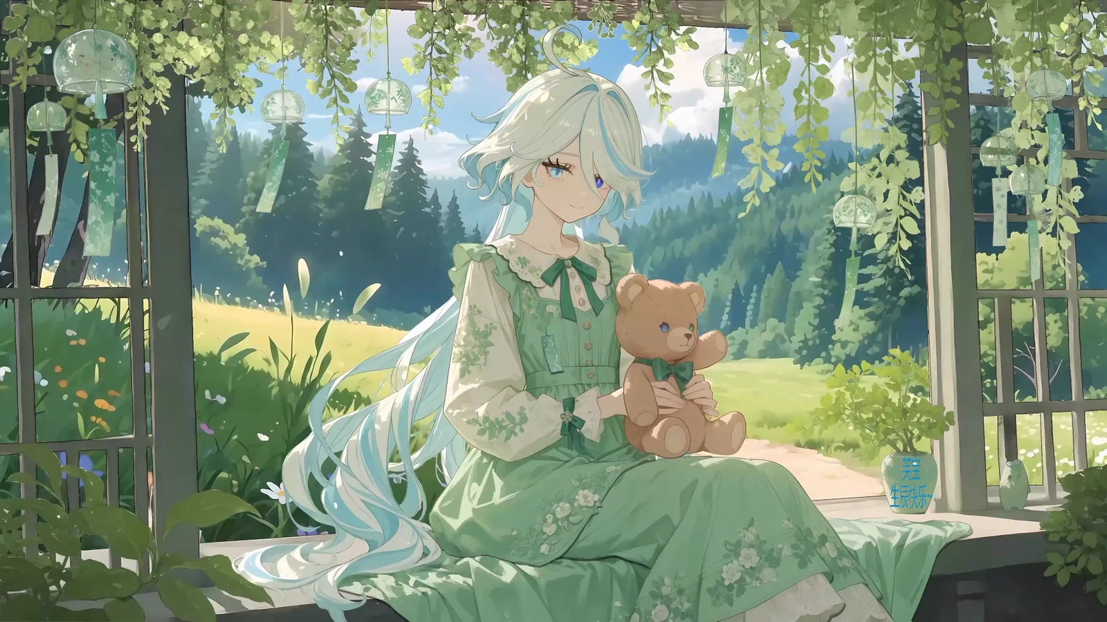 Furina in a Sunlit Garden - Genshin Impact