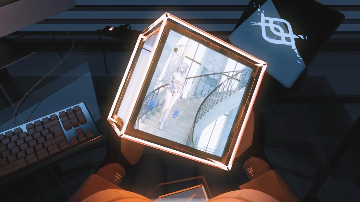 Futuristic Cube - Holographic Display