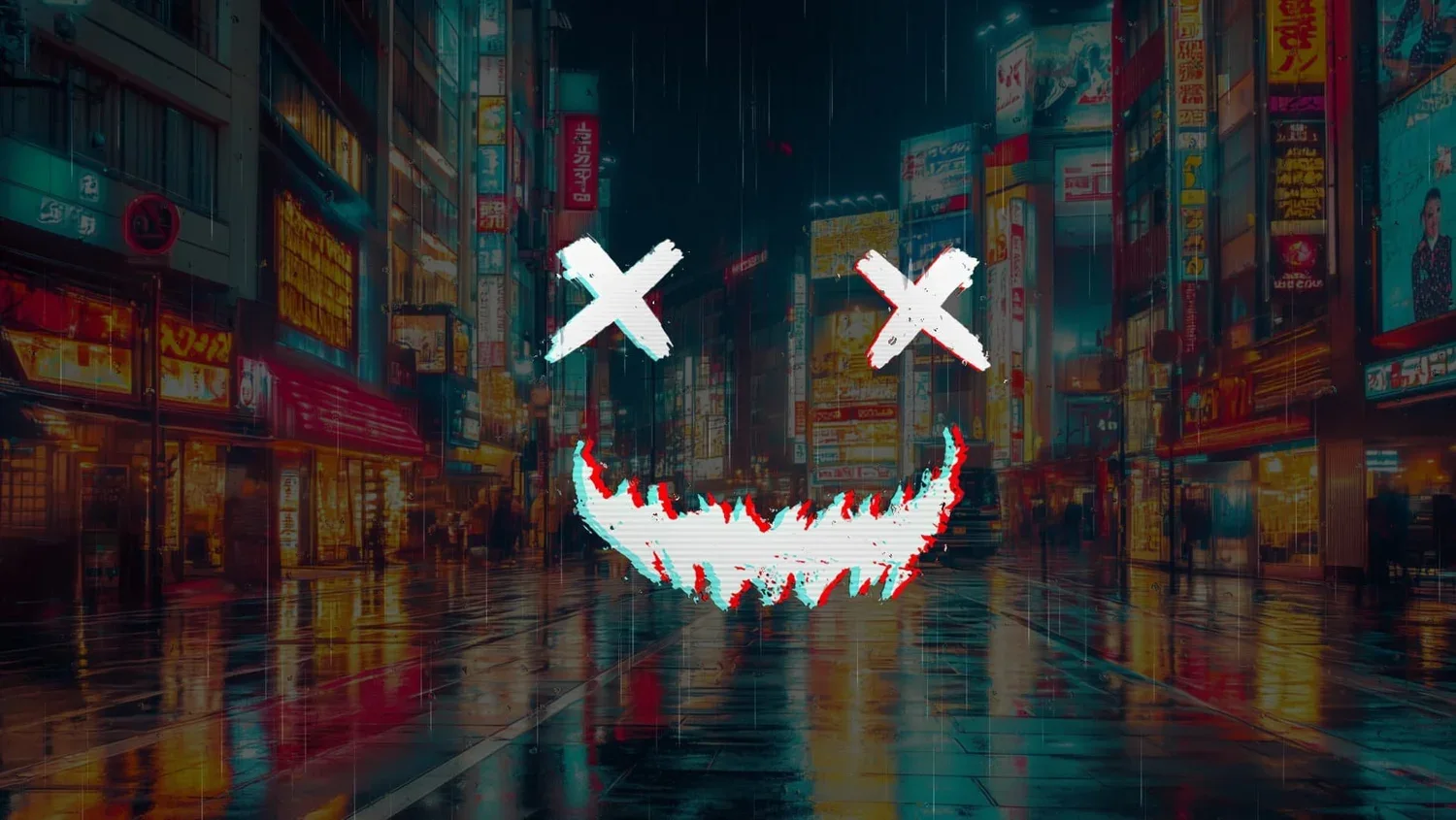 Glitch Smiling Face