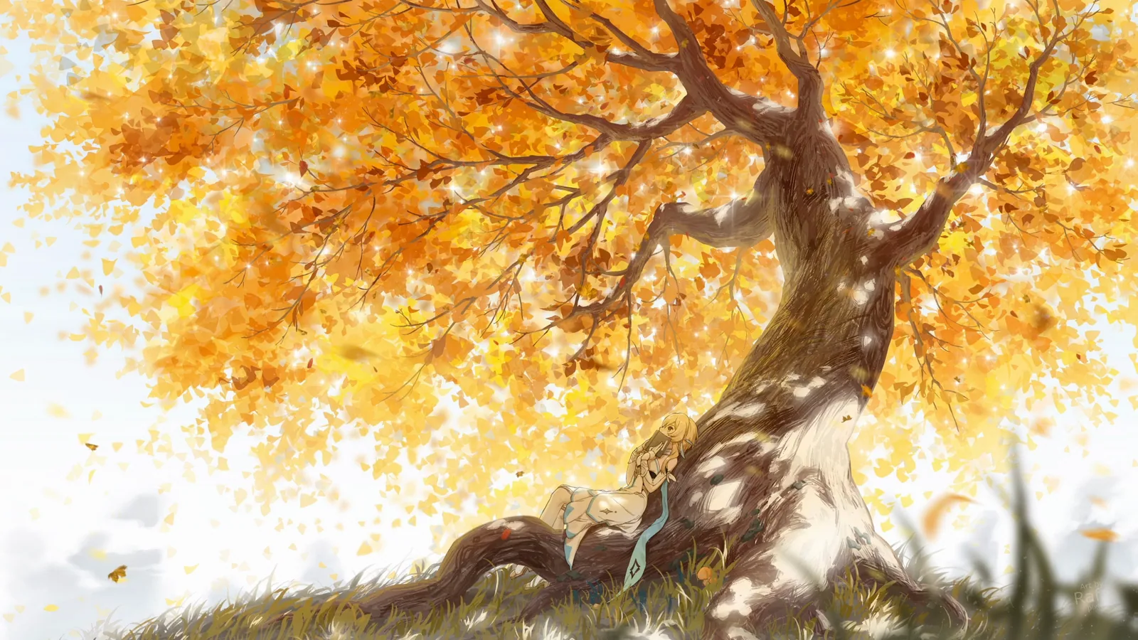 Golden Tree at Dawn - Genshin Impact