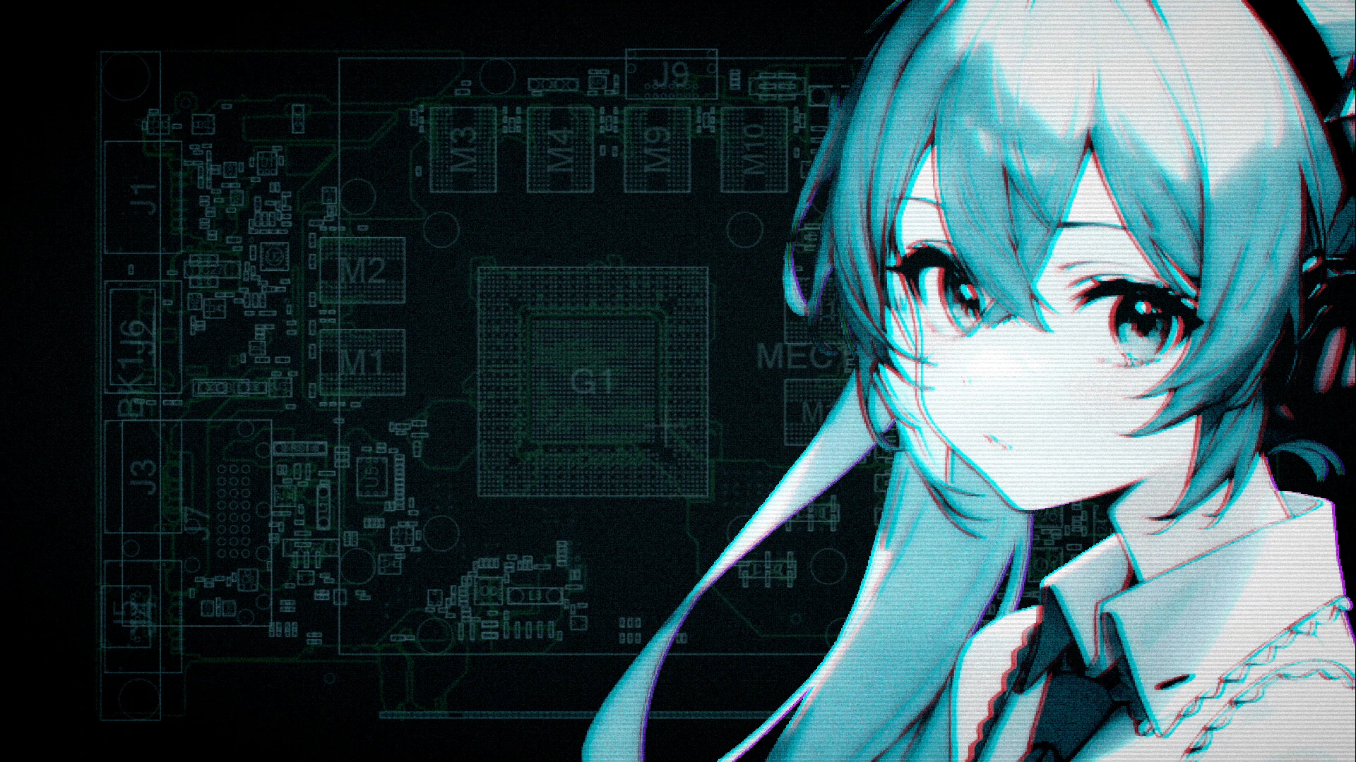 Hatsune Miku Glitched Hologram