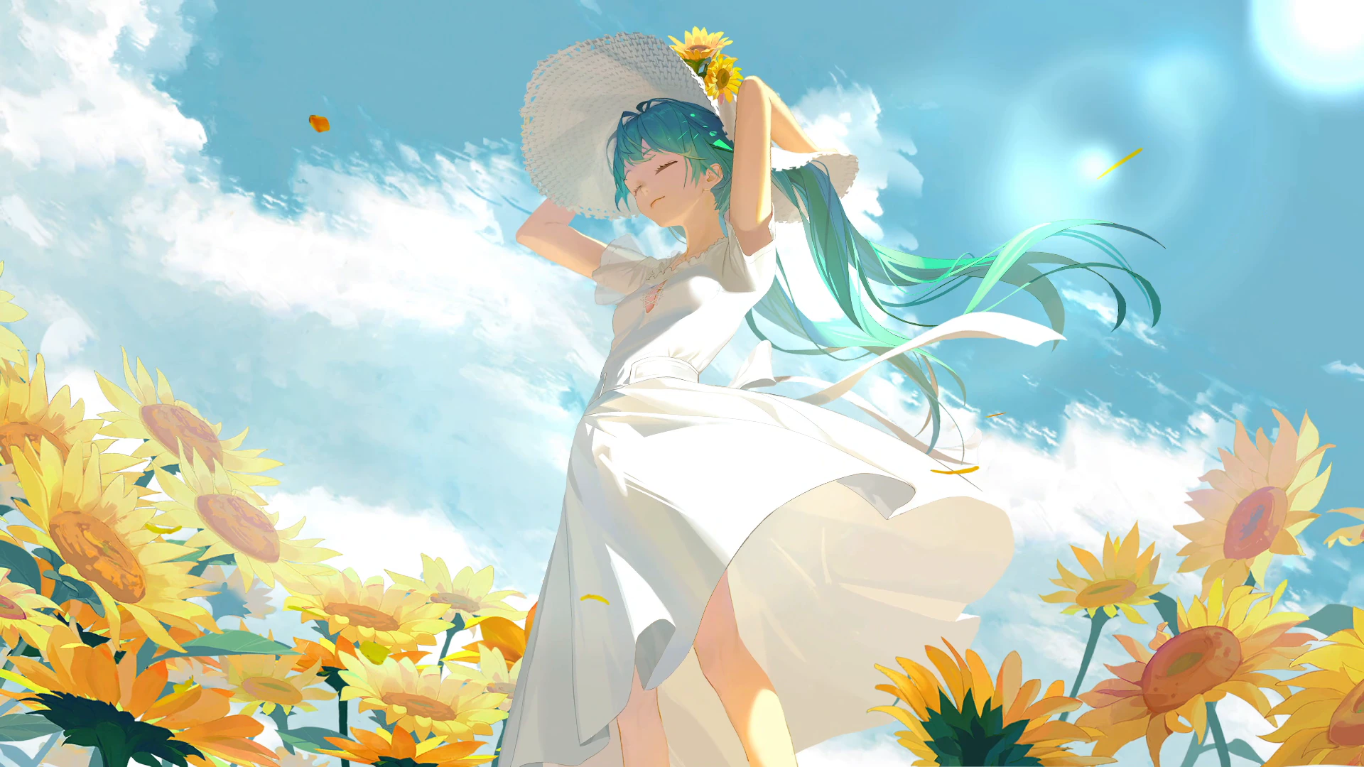 Hatsune Miku in a Sunflower Summer