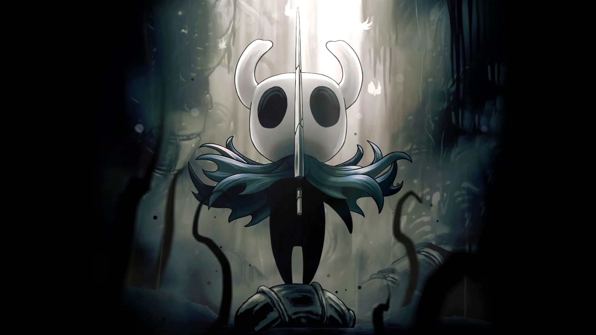 Hollow Knight in the Dirtmouth Rain