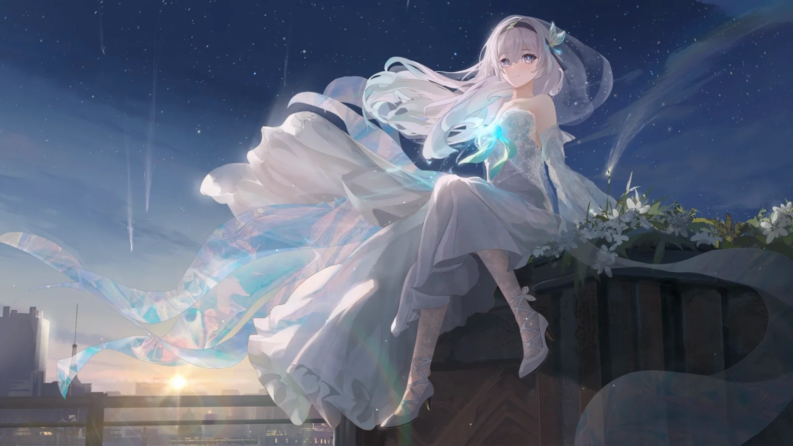 Honkai Star Rail Firefly in Moonlight wallpaper preview