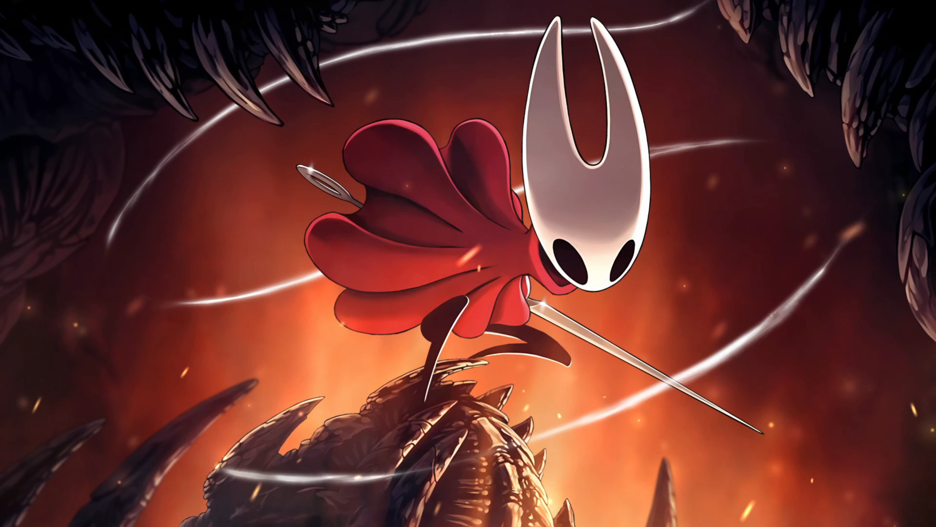 Hornet Amid Scarlet Threads - Hollow Knight: Silksong