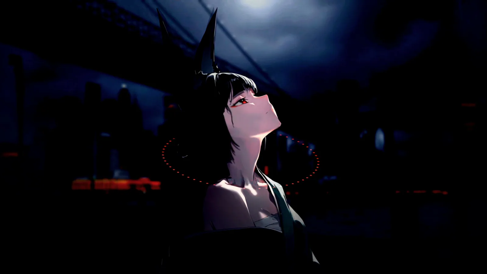 Hoshimi Miyabi in Blue Light | Zenless Zone Zero