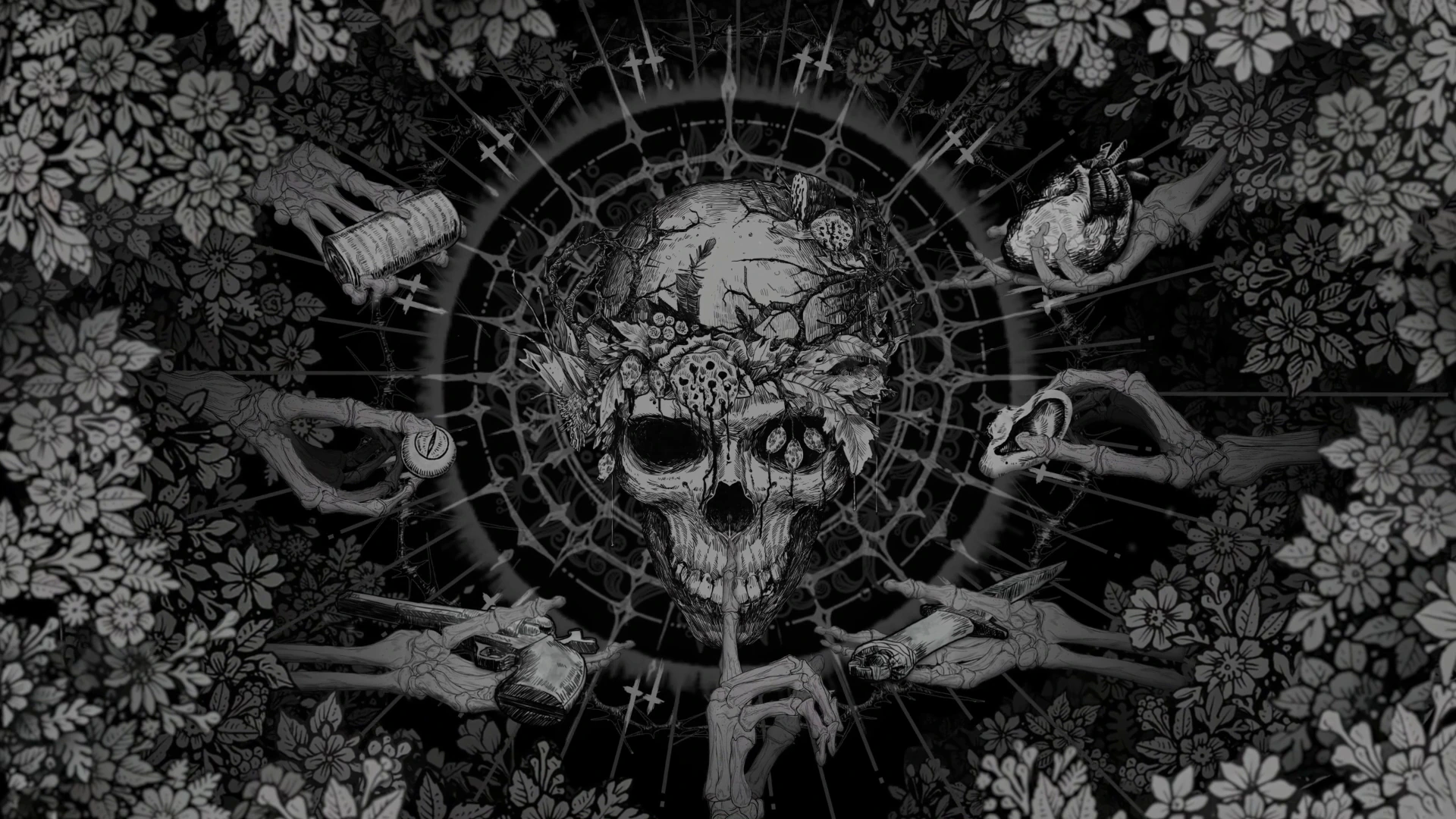Hunt: Showdown Skull and Spider Collage