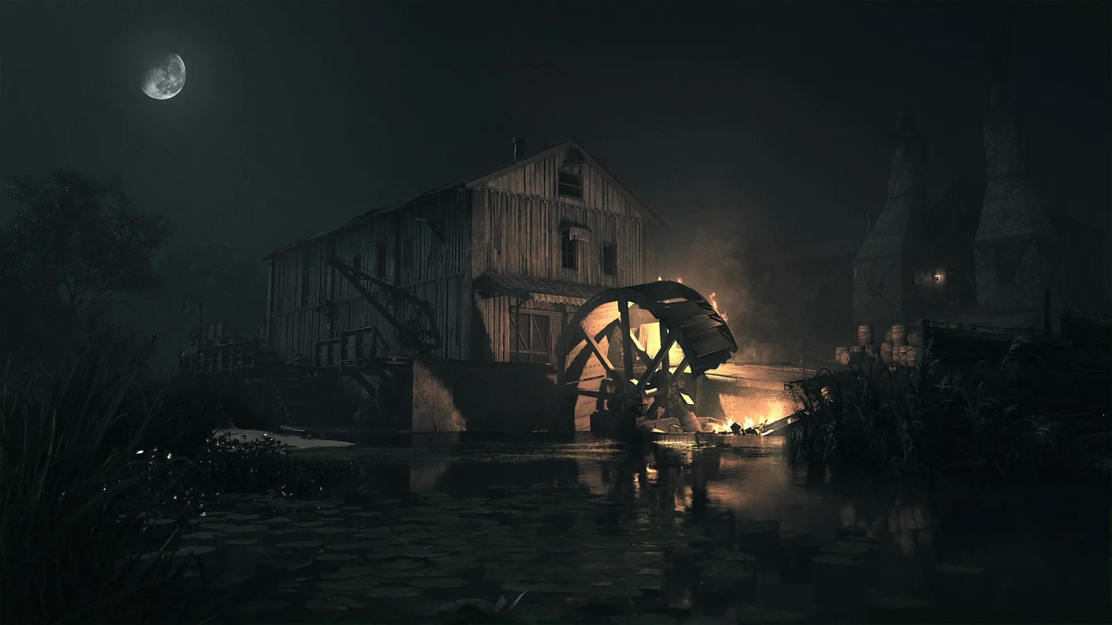 Hunt: Showdown Watermill at Night