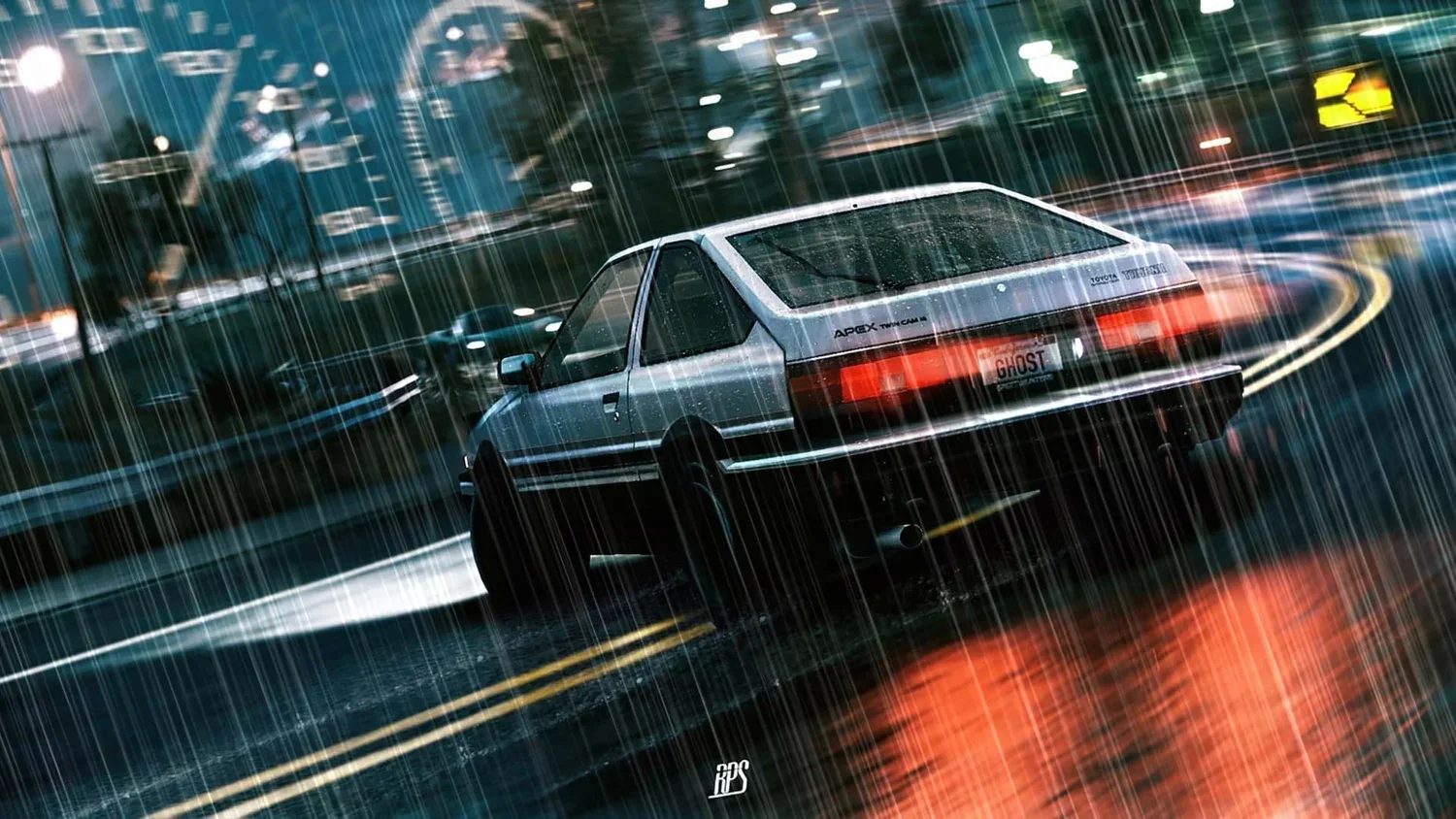 Initial D Toyota AE86 Night Drift wallpaper preview