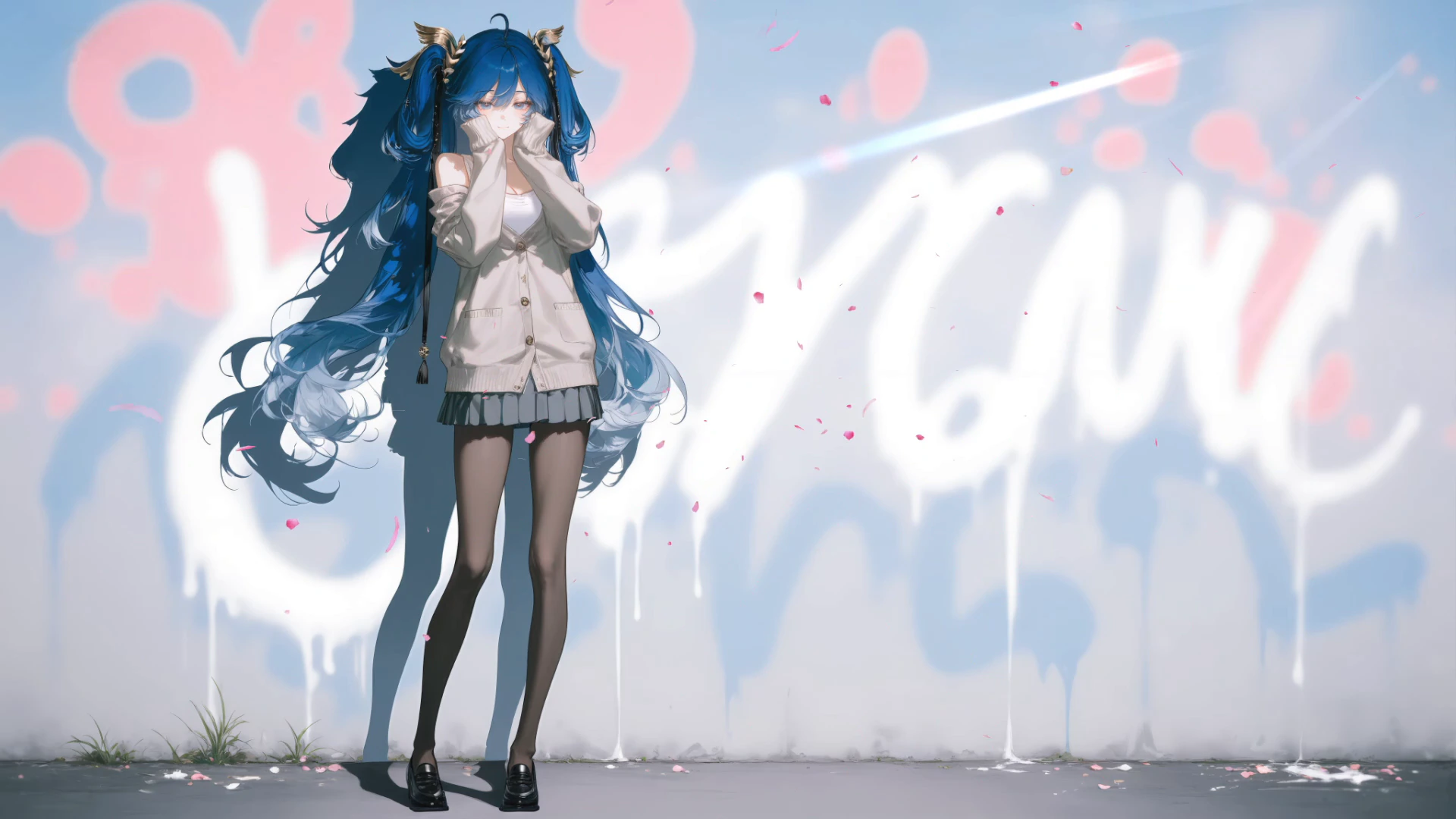 Iuno by a Graffiti Wall - Wuthering Waves