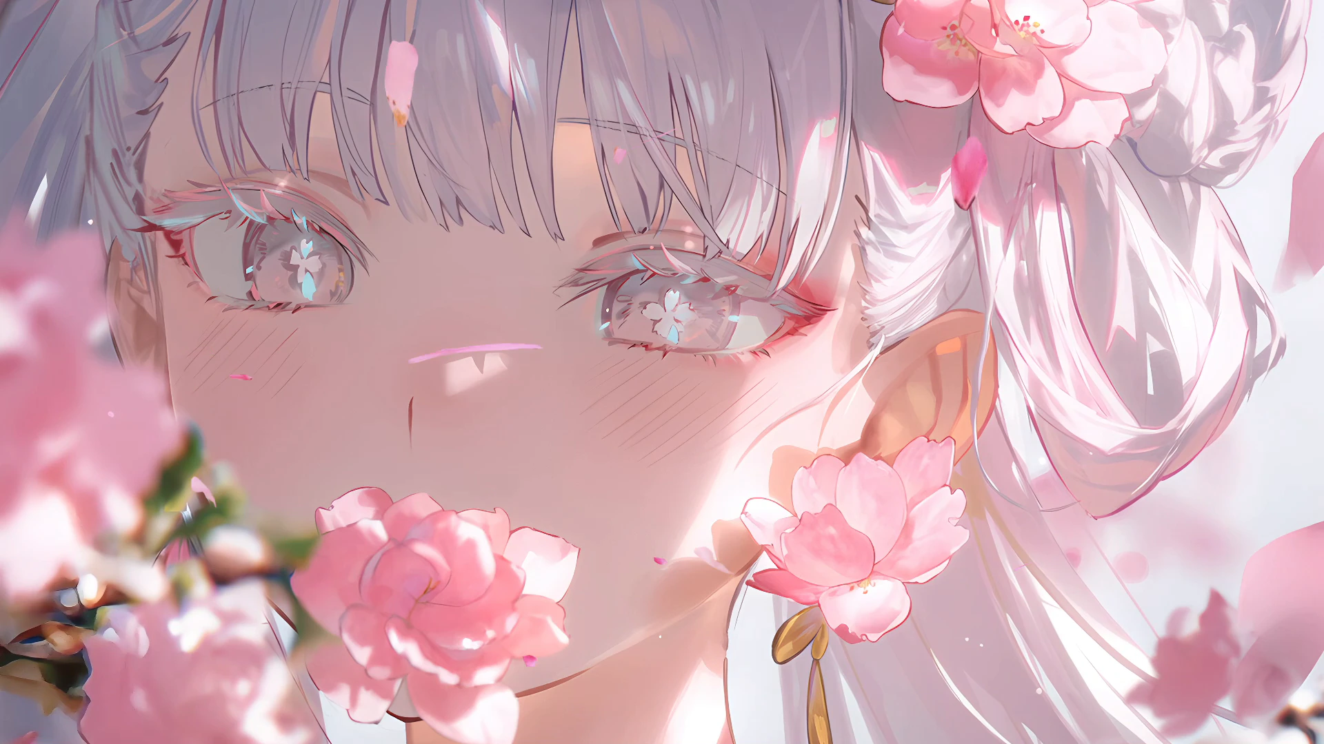 Jinhsi Sakura Eyes Close-Up - Wuthering Waves